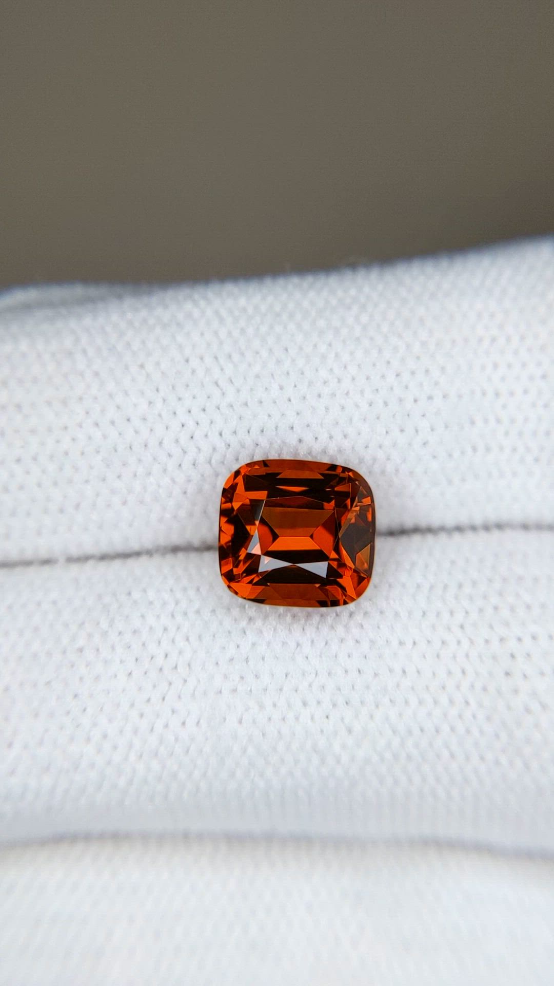 3.56 Ct. Reddish Orange Spessartite Garnet from Tanzania Size Video