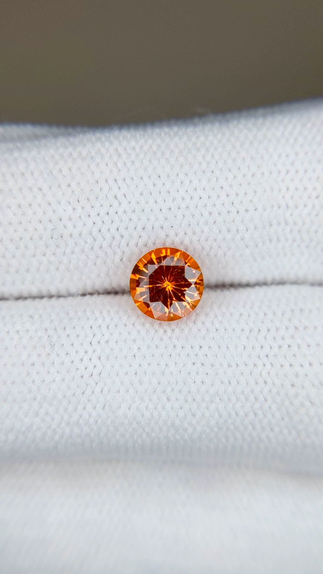 1.35 Ct. Orange Spessartite Garnet from Tanzania Size Video