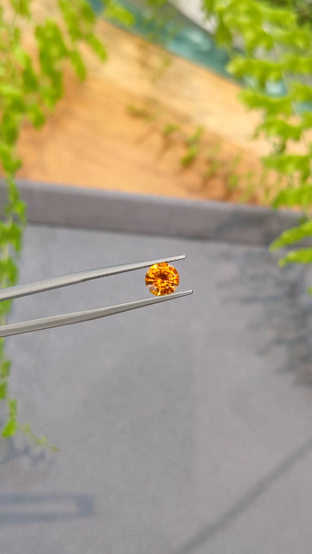 1.35 Ct. Orange Spessartite Garnet from Tanzania Size Video