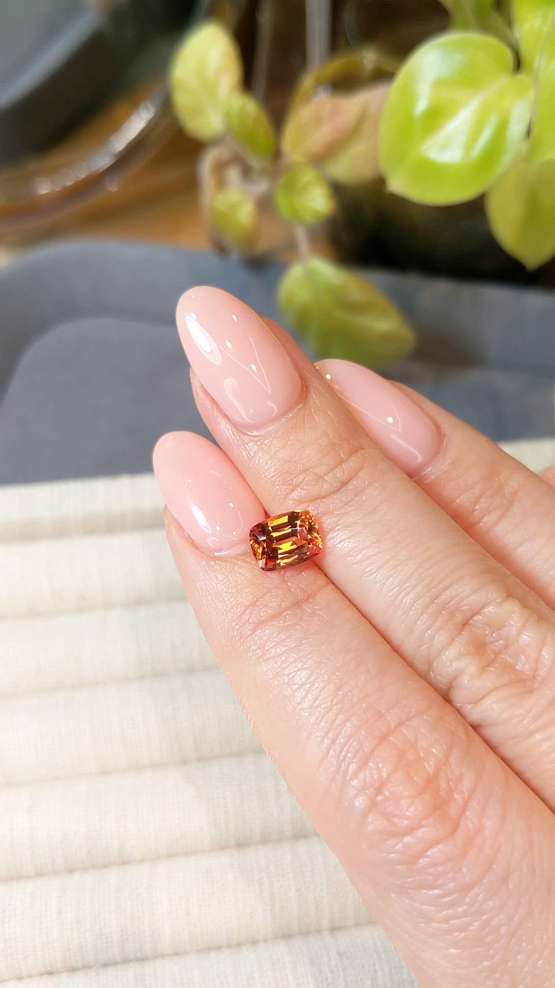 1.78 Ct. Orange Spessartite Garnet from Tanzania Size Video