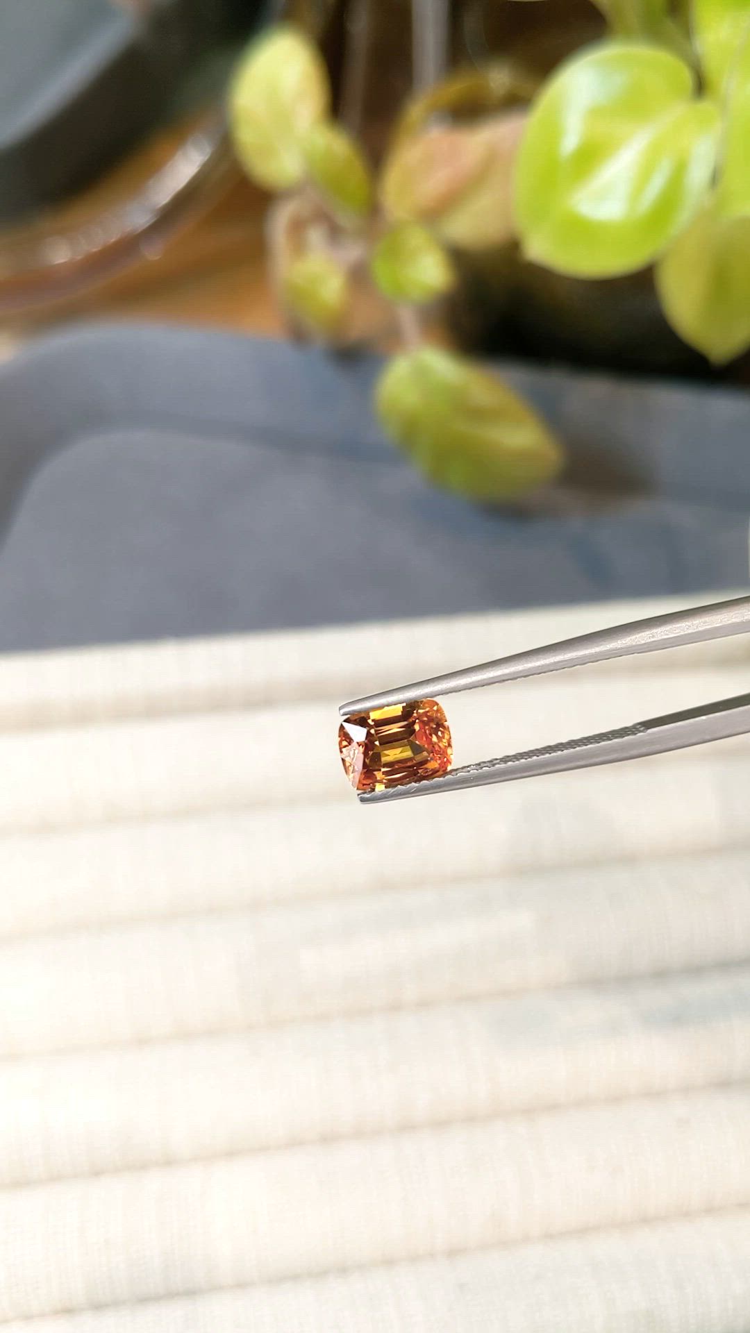 1.78 Ct. Orange Spessartite Garnet from Tanzania Size Video
