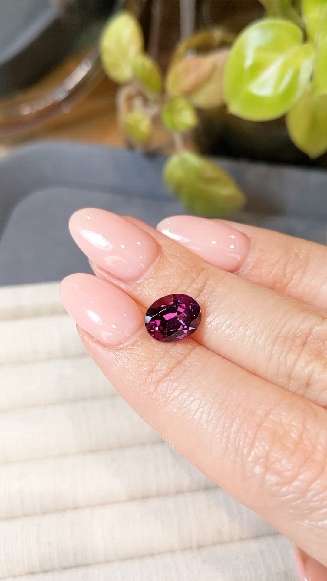 2.80 Ct. Purplish Pink Rhodolite Garnet from Tanzania Size Video