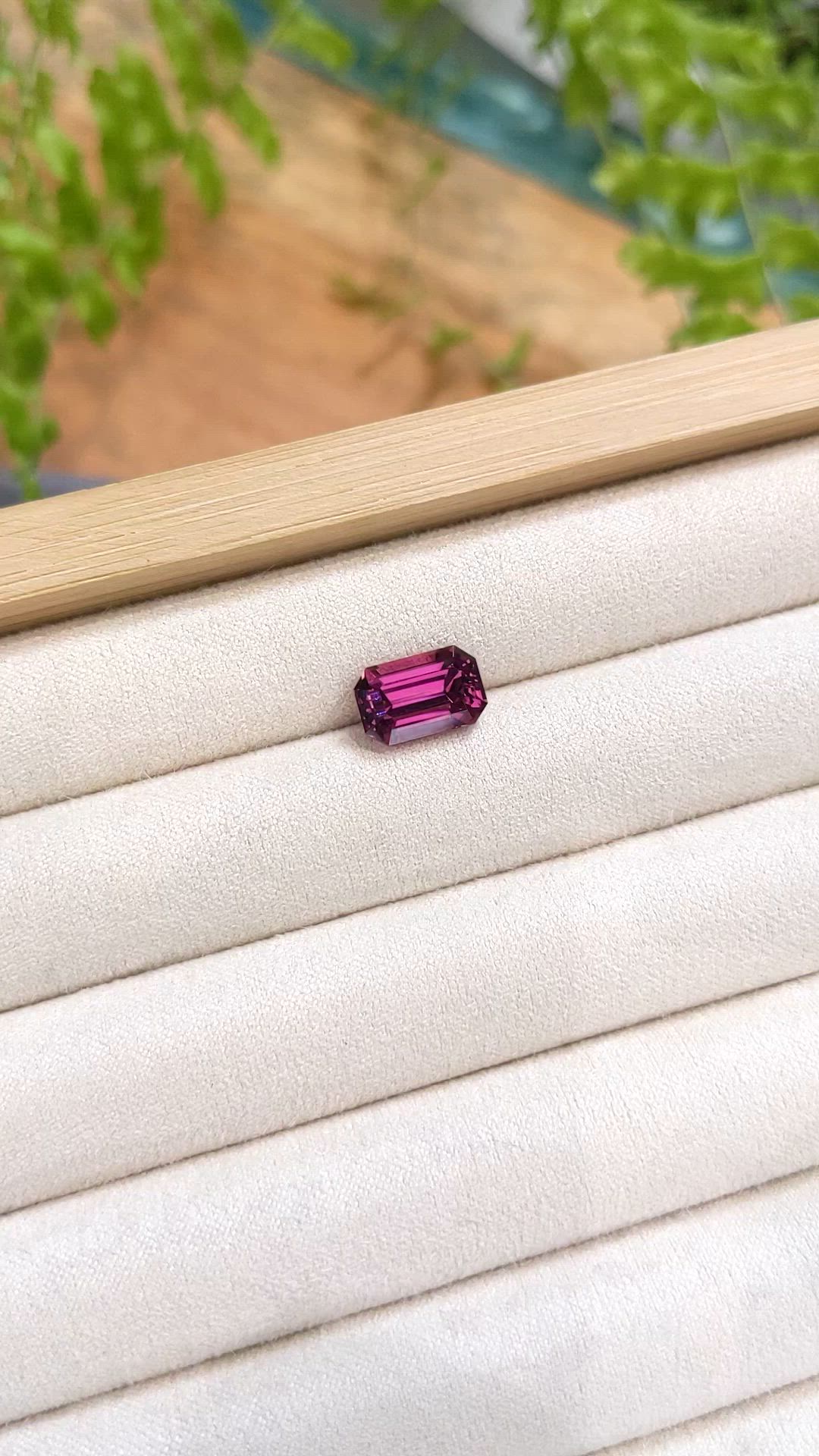 4.46 Ct. Purplish Pink Garnet from Tanzania Size Video