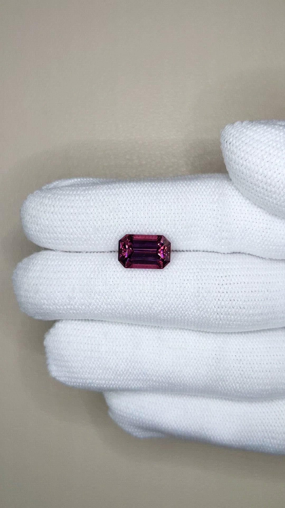 4.46 Ct. Purplish Pink Garnet from Tanzania Size Video