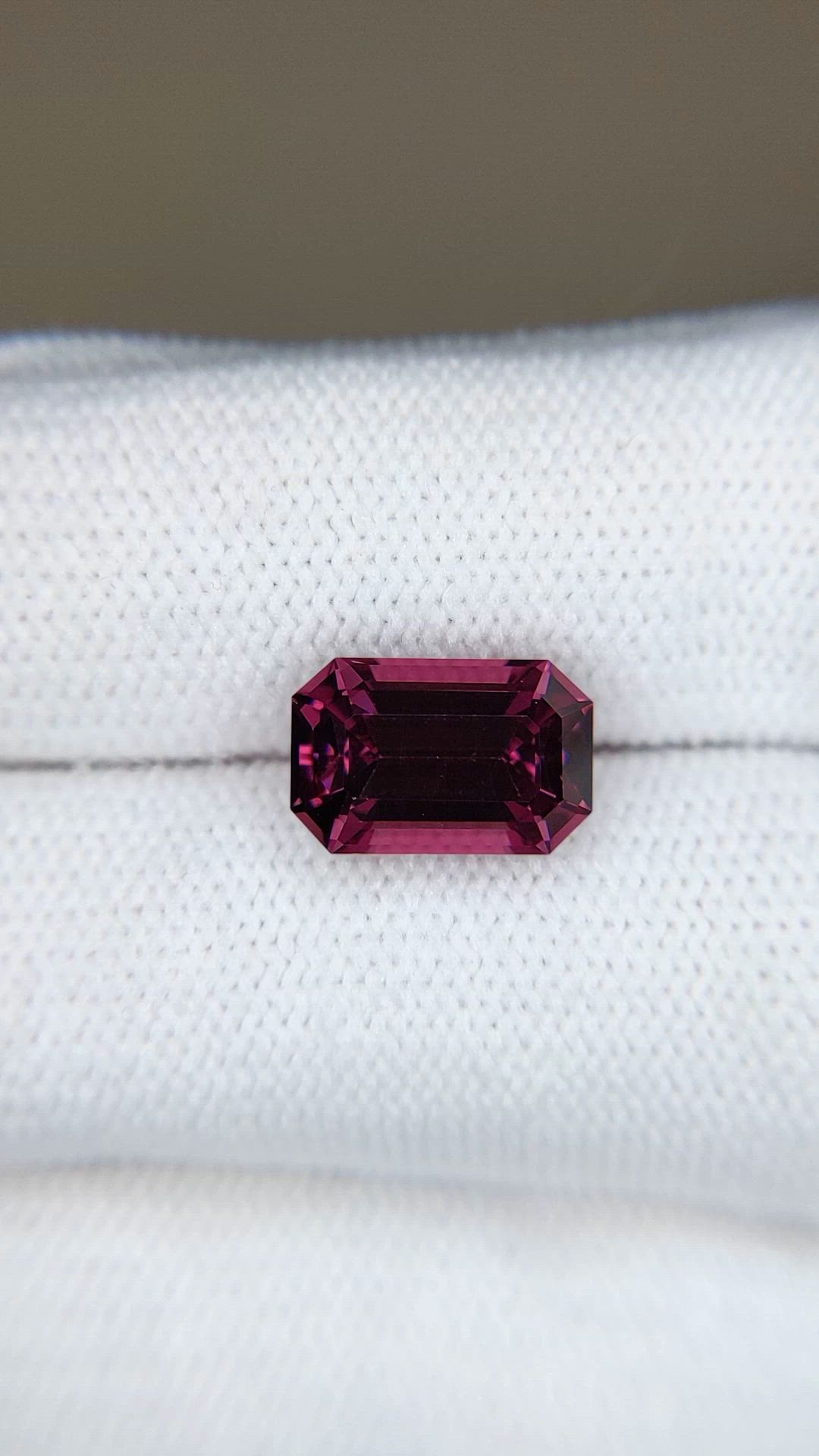 4.46 Ct. Purplish Pink Garnet from Tanzania Size Video