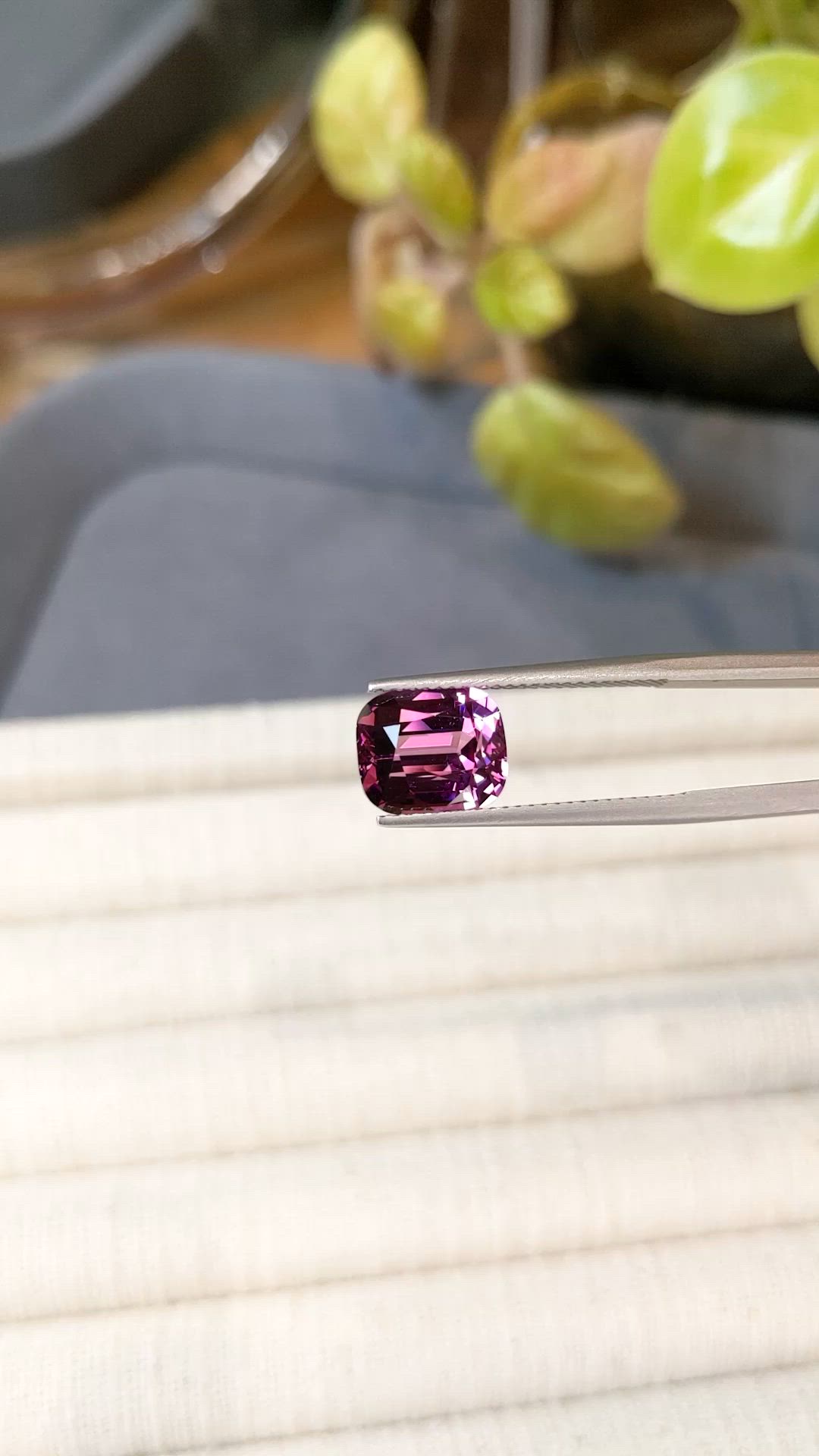 4.30 Ct. Purplish Pink Garnet from Tanzania Size Video