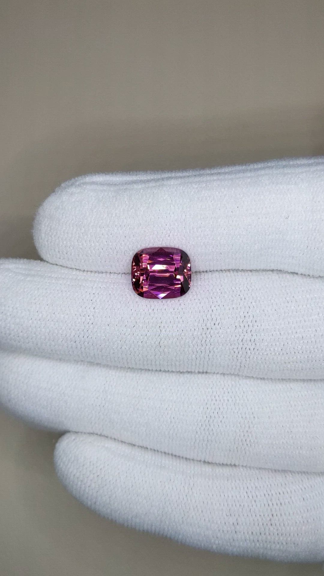 4.30 Ct. Purplish Pink Garnet from Tanzania Size Video