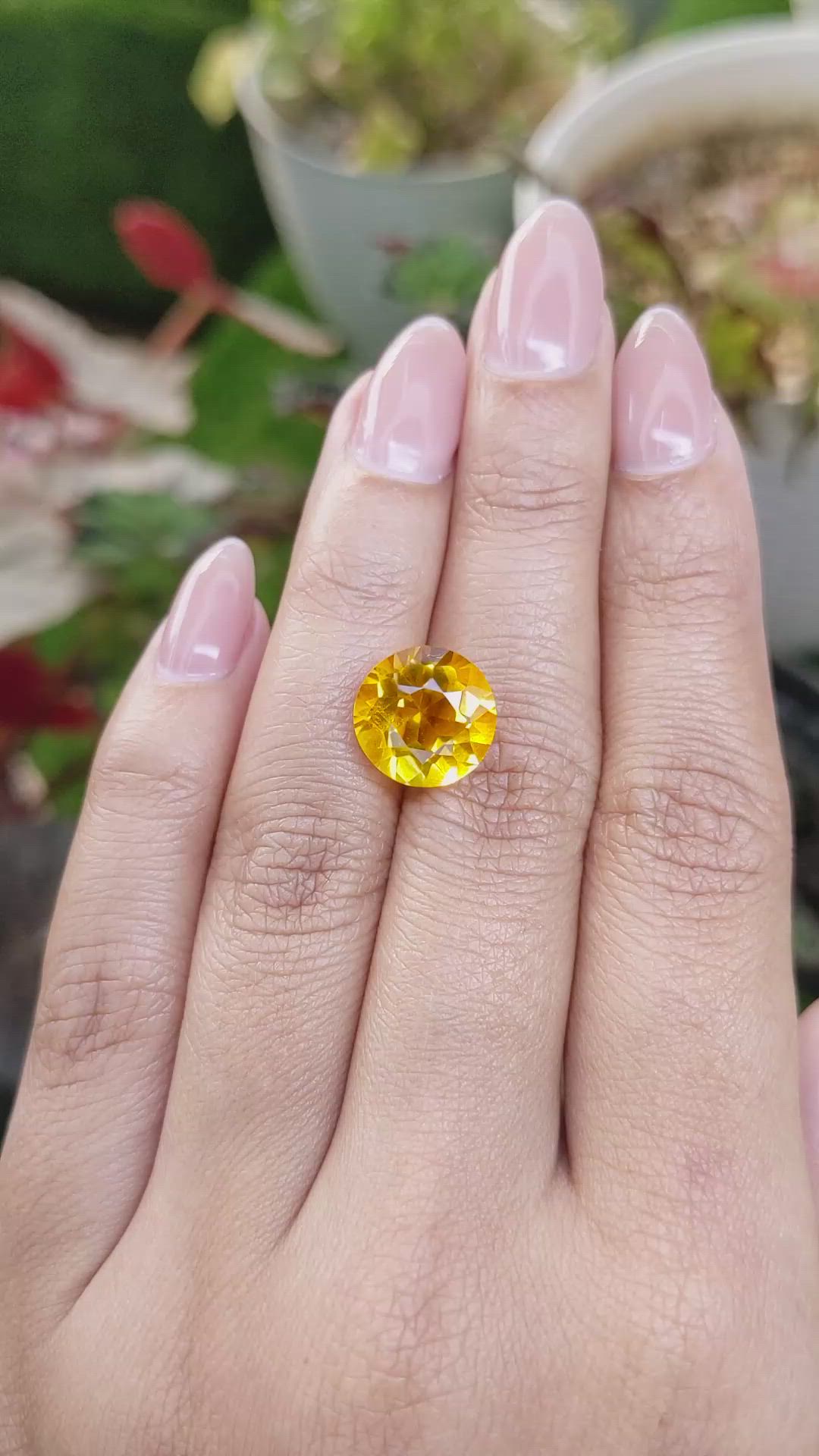 5.78 Ct. Yellow Citrine from Ceylon (Sri Lanka) Size Video