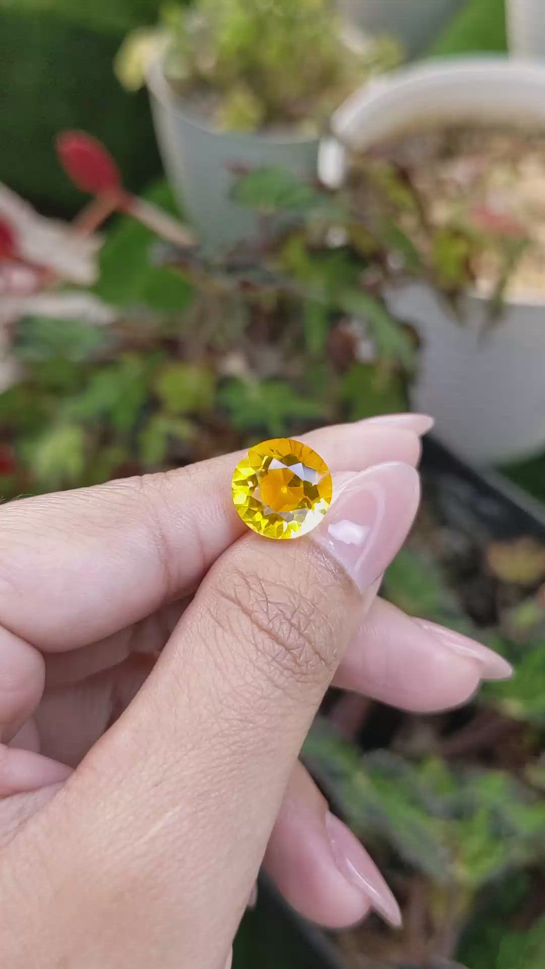 5.78 Ct. Yellow Citrine from Ceylon (Sri Lanka) Size Video