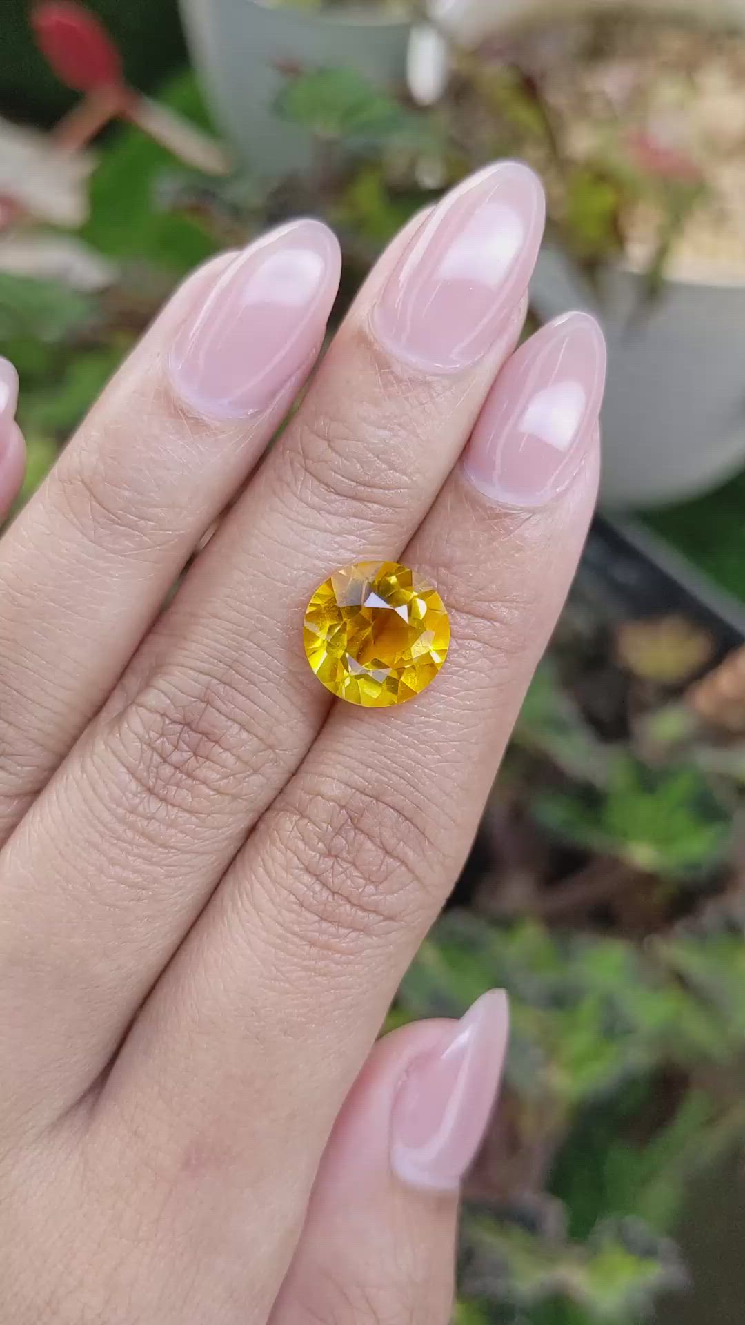 5.78 Ct. Yellow Citrine from Ceylon (Sri Lanka) Size Video