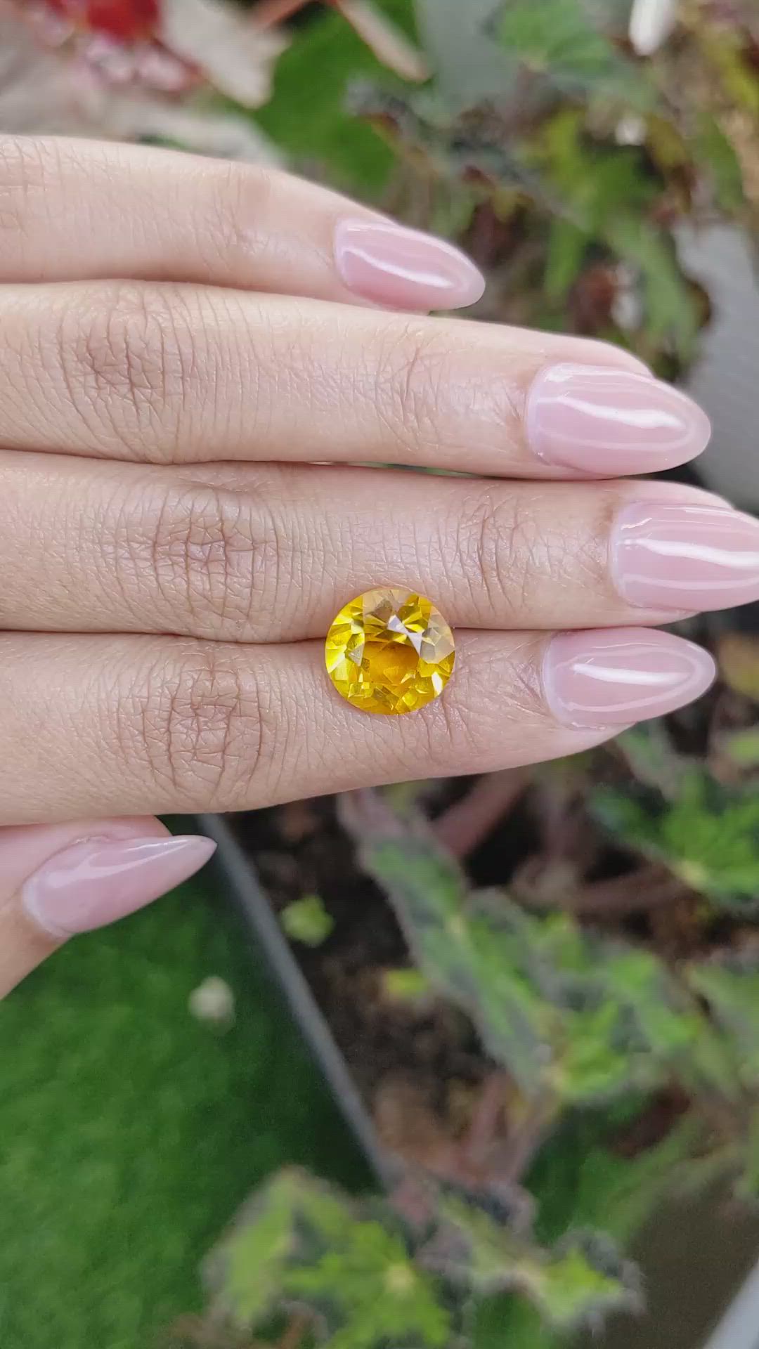 5.78 Ct. Yellow Citrine from Ceylon (Sri Lanka) Size Video