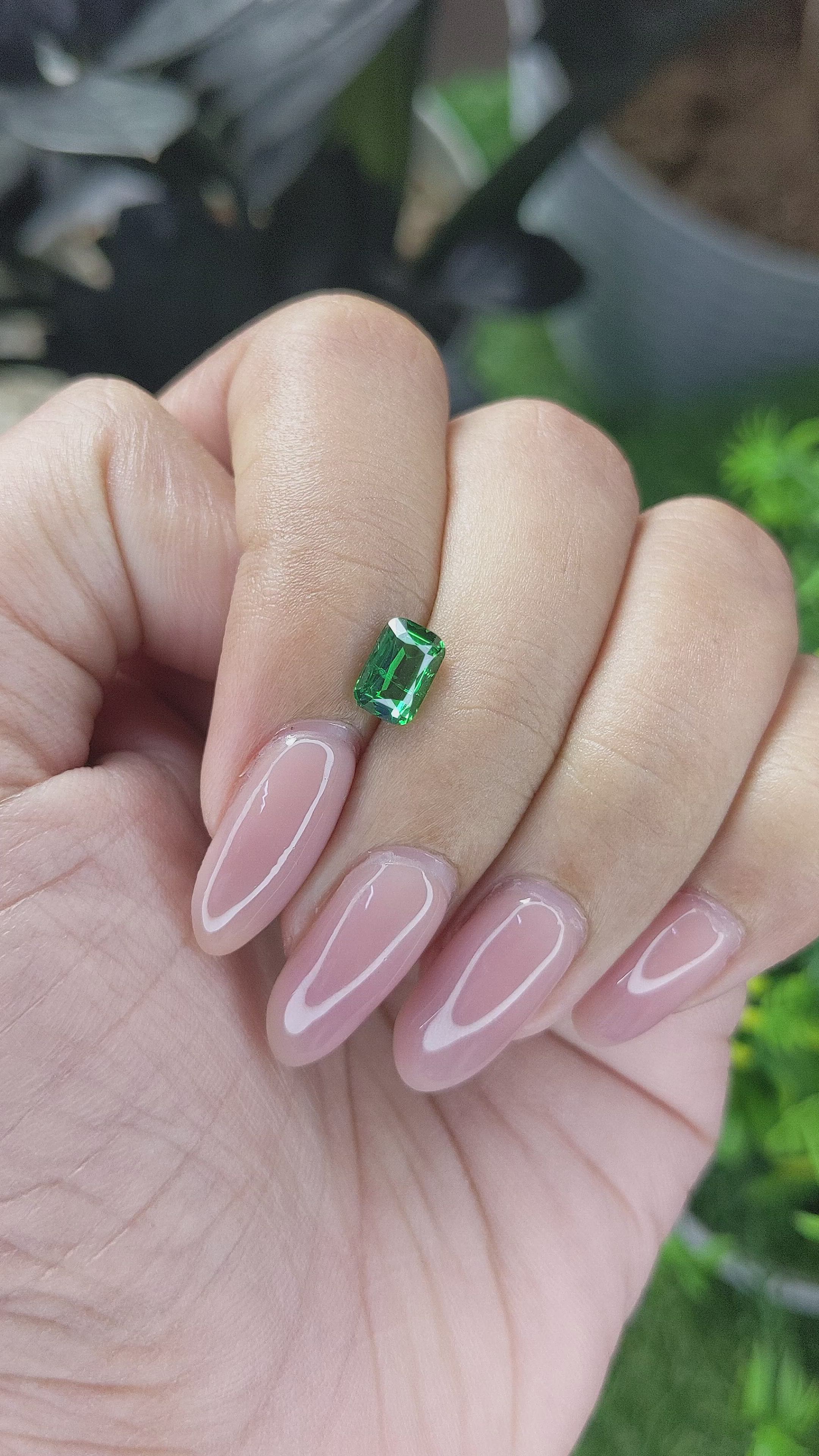 1.13 Ct. Tsavorite Garnet from Tanzania Size Video