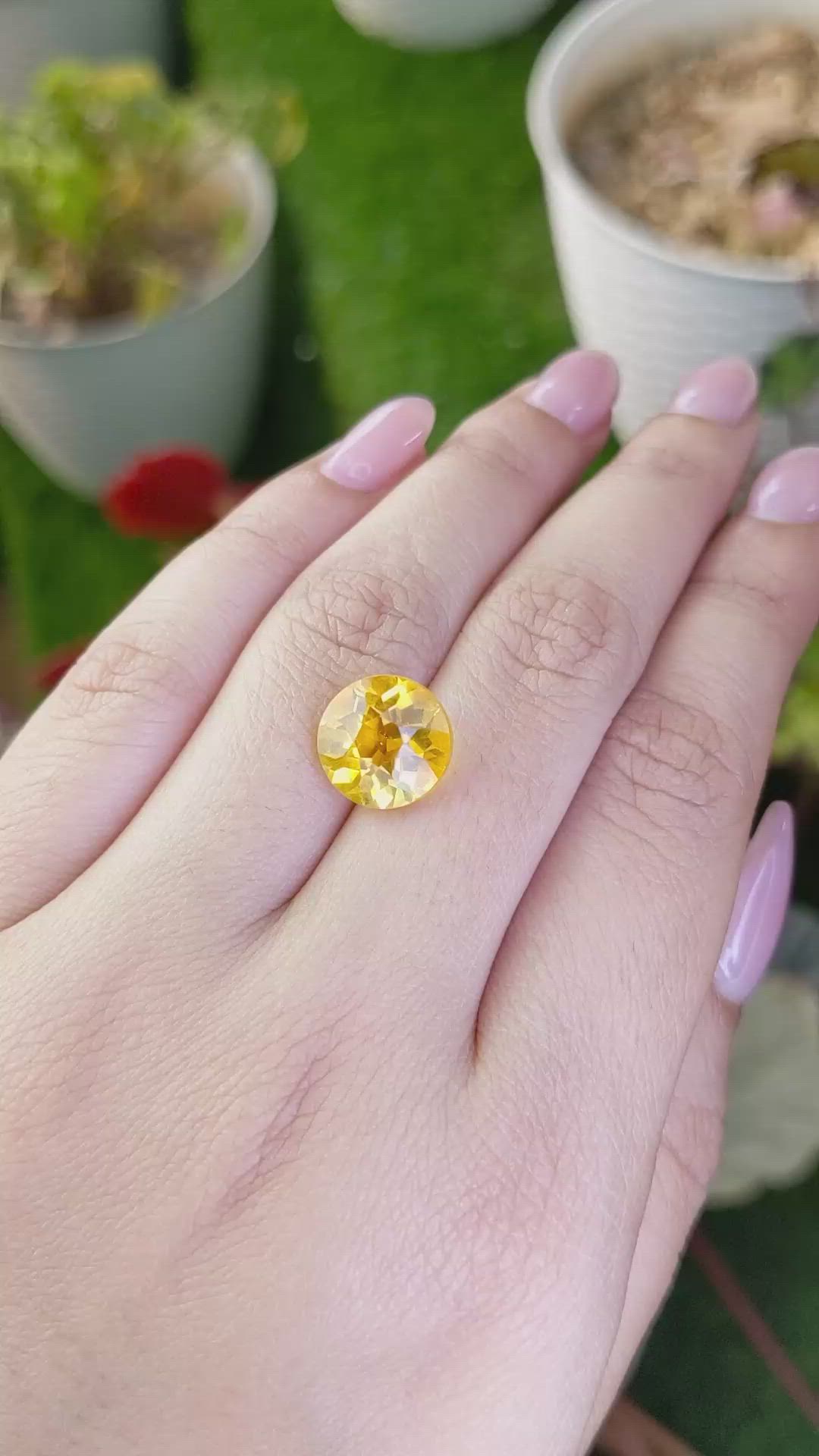 5.52 Ct. Yellow Citrine from Ceylon (Sri Lanka) Size Video