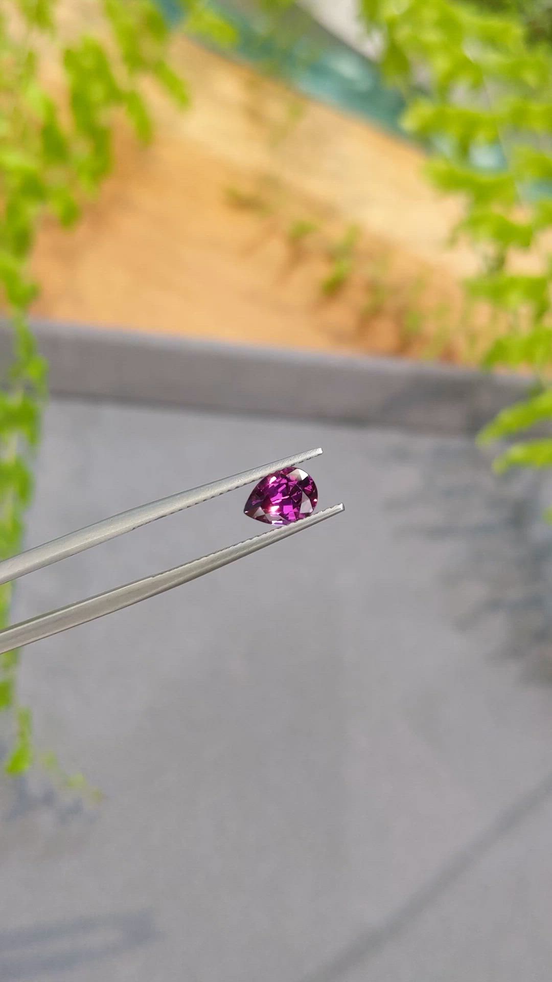 1.20 Ct. Purple Garnet from Tanzania Size Video
