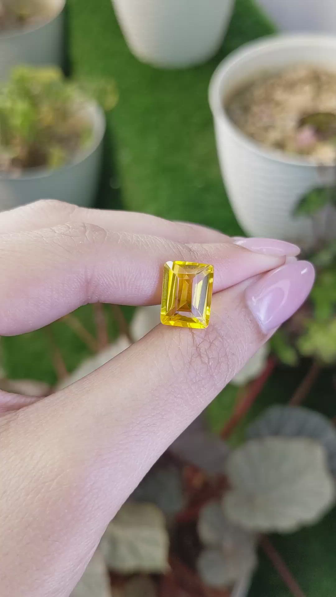 5.78 Ct. Yellow Citrine from Ceylon (Sri Lanka) Size Video