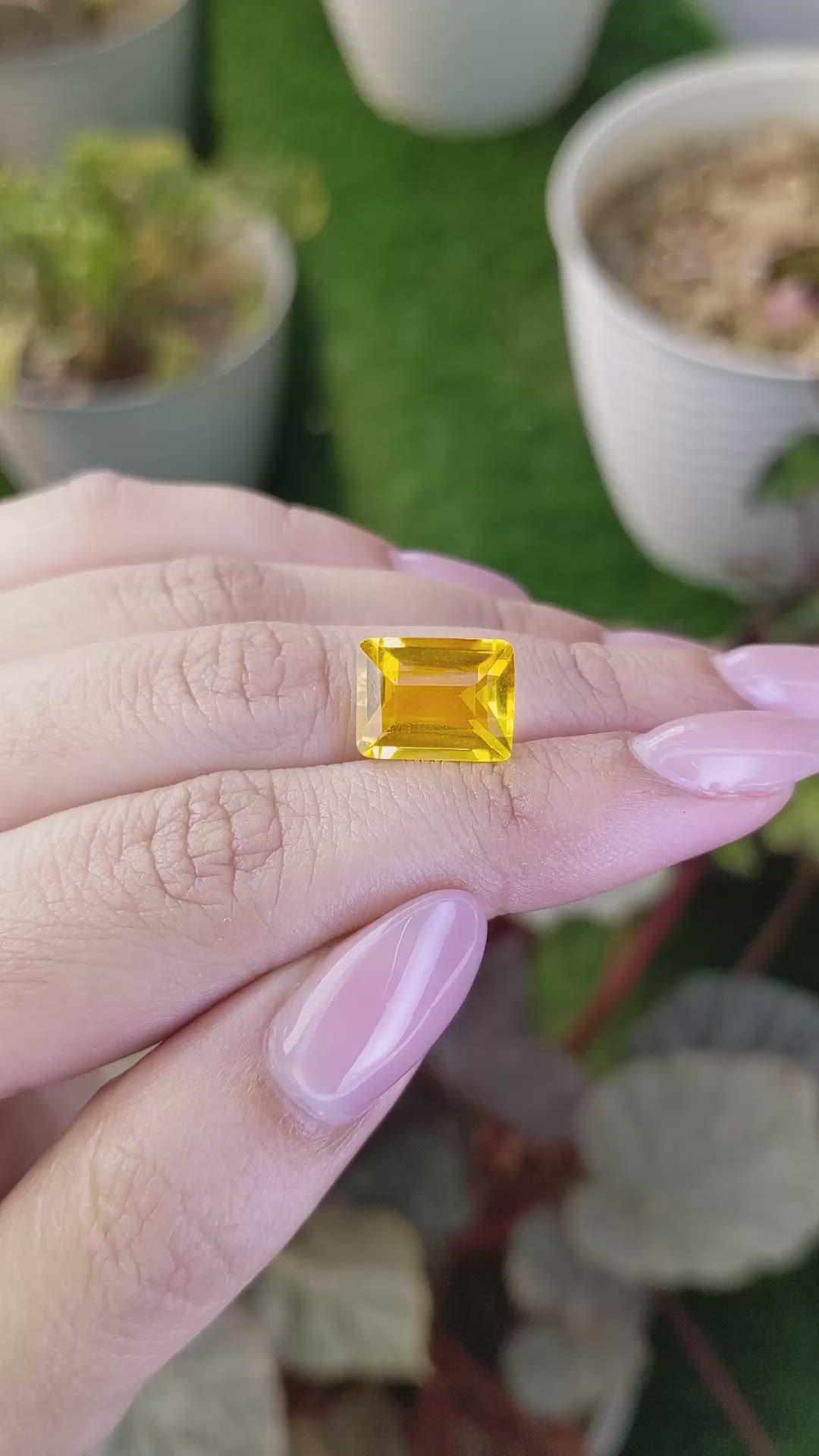 5.78 Ct. Yellow Citrine from Ceylon (Sri Lanka) Size Video