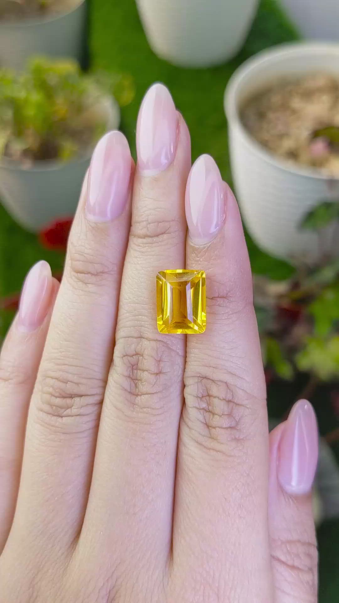 5.78 Ct. Yellow Citrine from Ceylon (Sri Lanka) Size Video