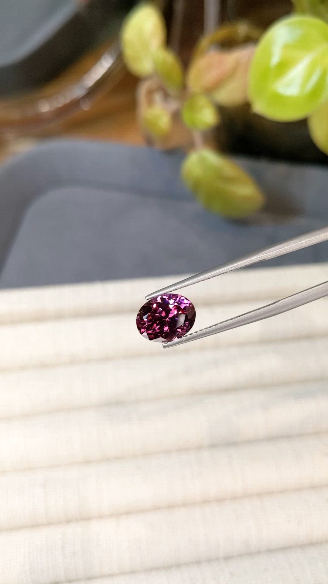 3.32 Ct. Pink Garnet from Tanzania Size Video