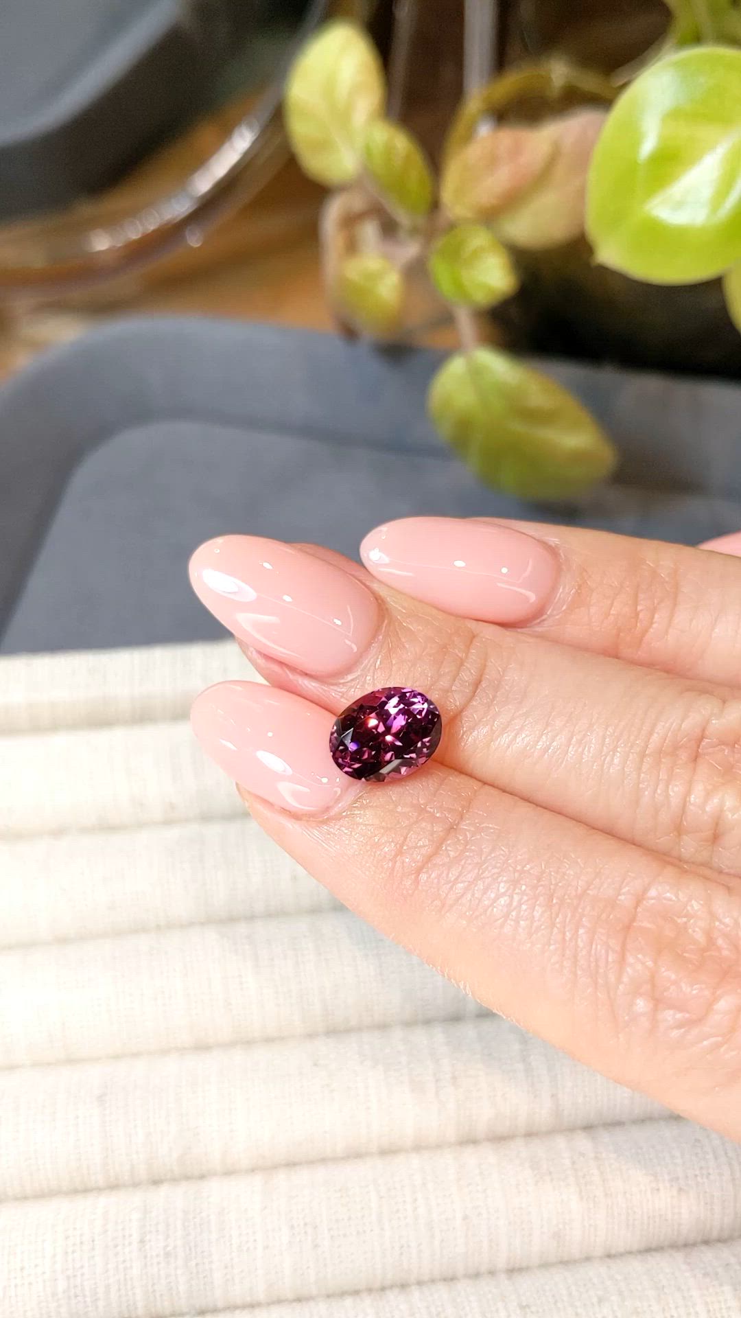 3.32 Ct. Pink Garnet from Tanzania Size Video