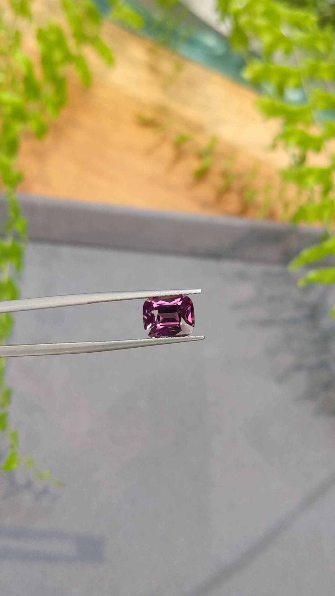 3.23 Ct. Purplish Pink Spinel from Ceylon (Sri Lanka) Size Video