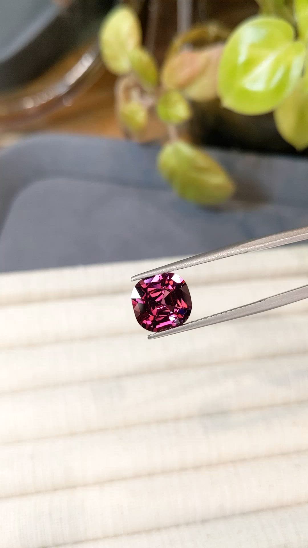 4.37 Ct. Purplish Pink Garnet from Tanzania Size Video