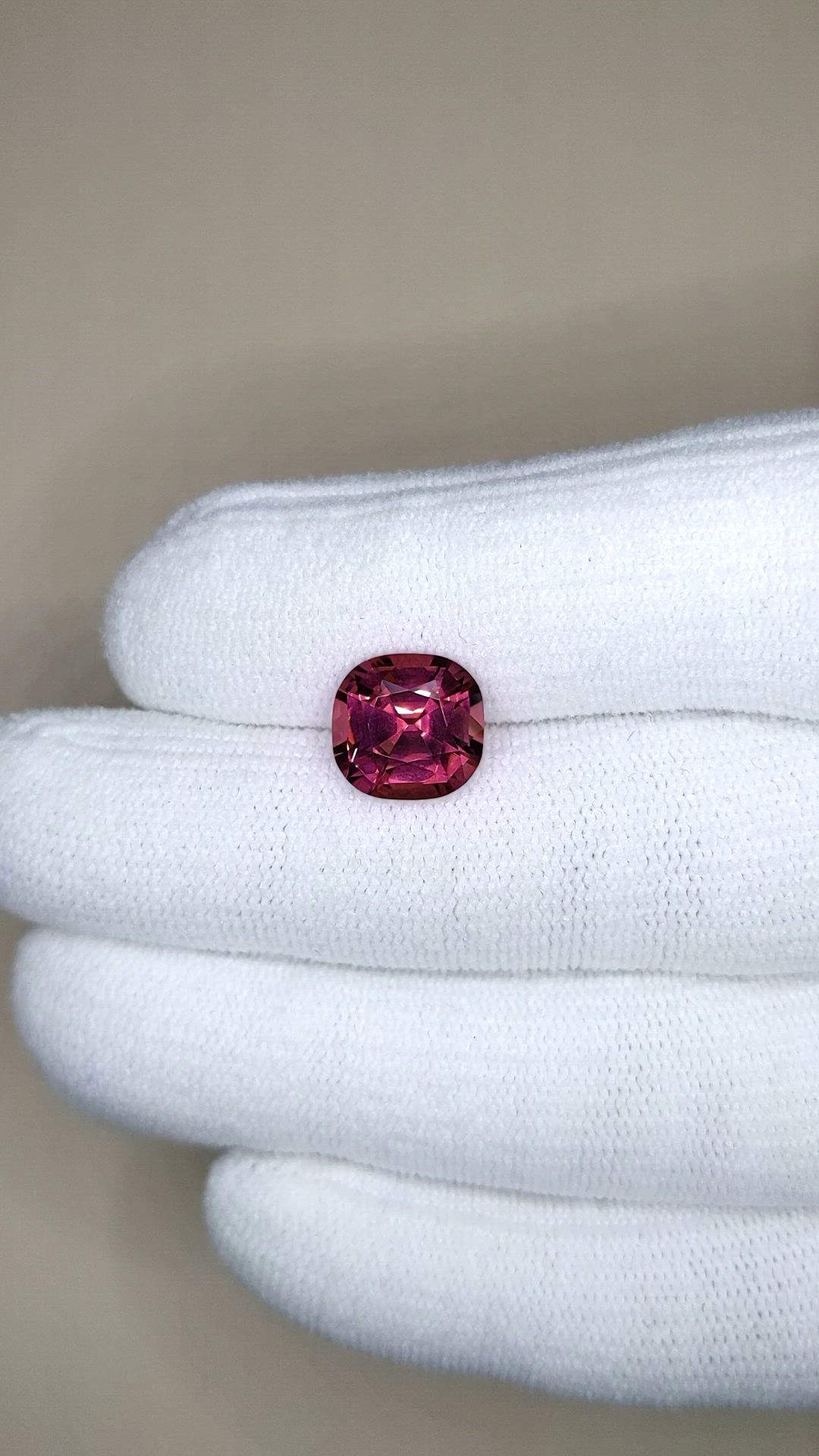 4.37 Ct. Purplish Pink Garnet from Tanzania Size Video