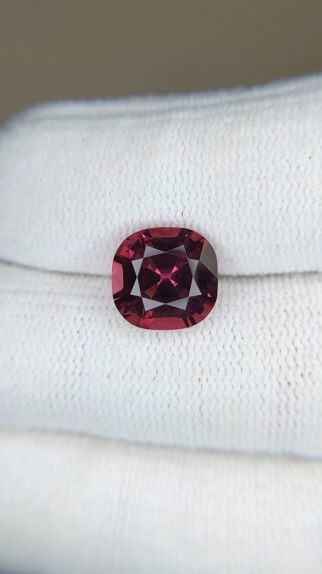 4.37 Ct. Purplish Pink Garnet from Tanzania Size Video