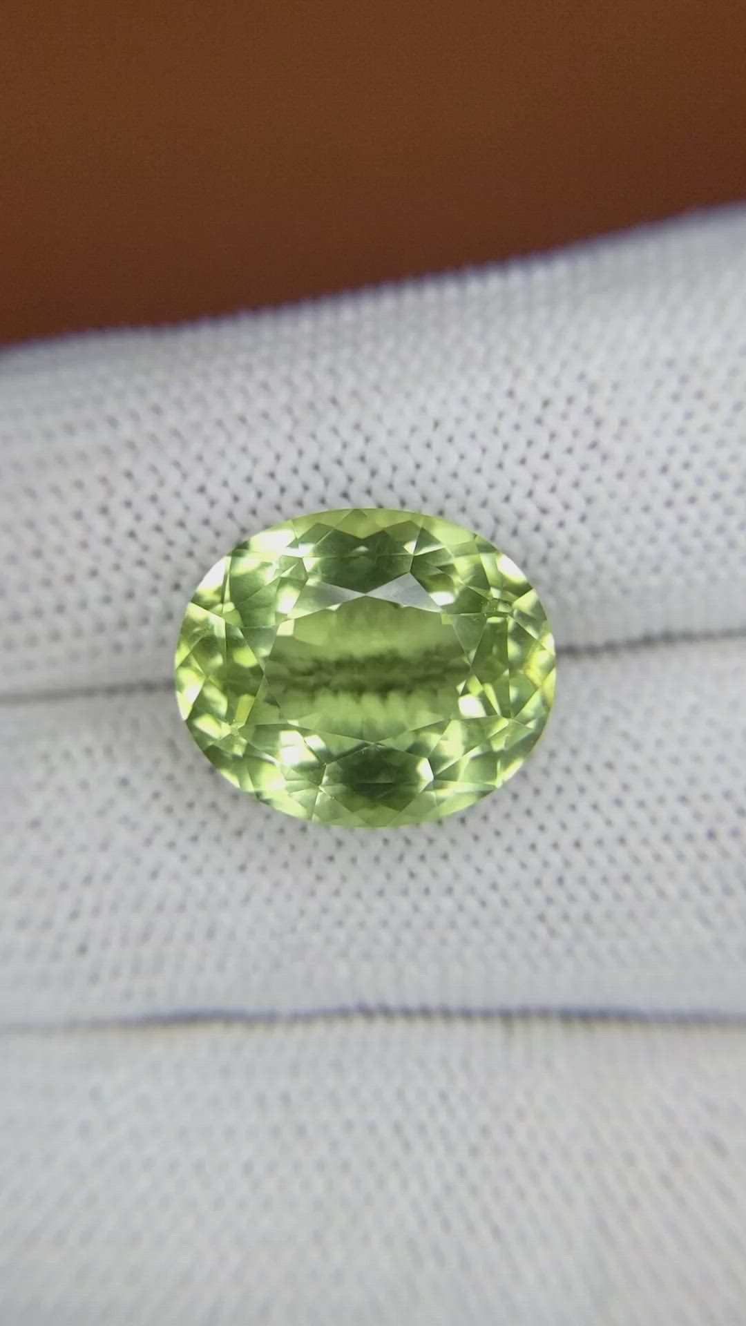 10.19 Ct. Yellowish Green Prasiolite from Brazil Size Video