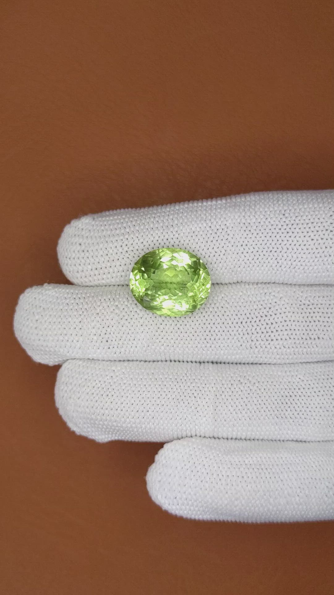 10.19 Ct. Yellowish Green Prasiolite from Brazil Size Video