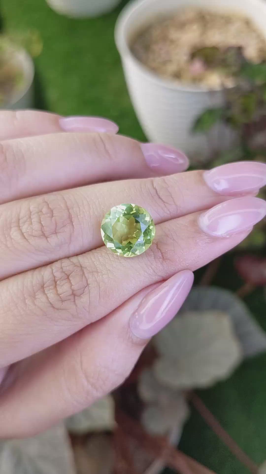 5.81 Ct. Green Prasiolite from Brazil Size Video
