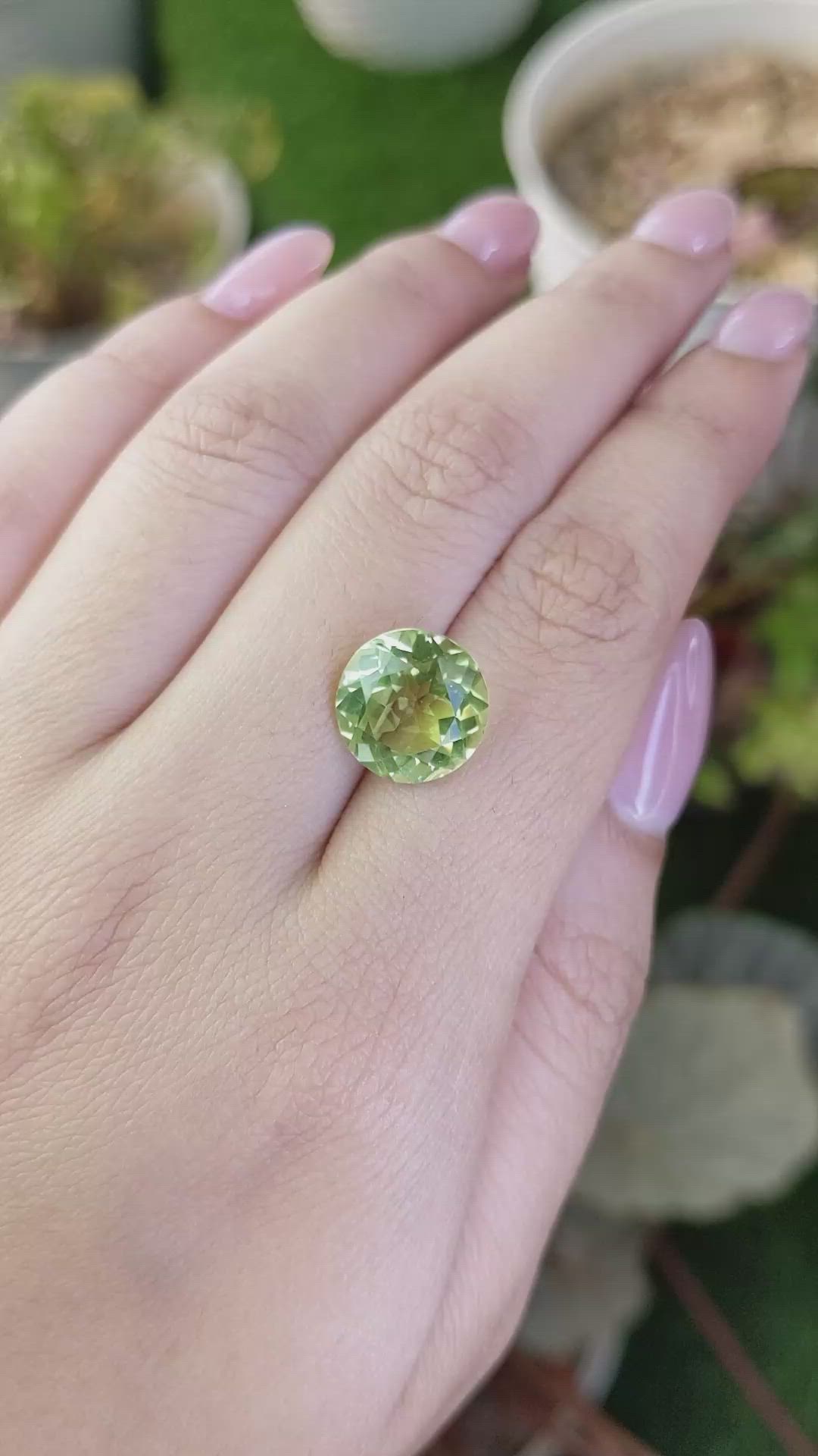 5.81 Ct. Green Prasiolite from Brazil Size Video