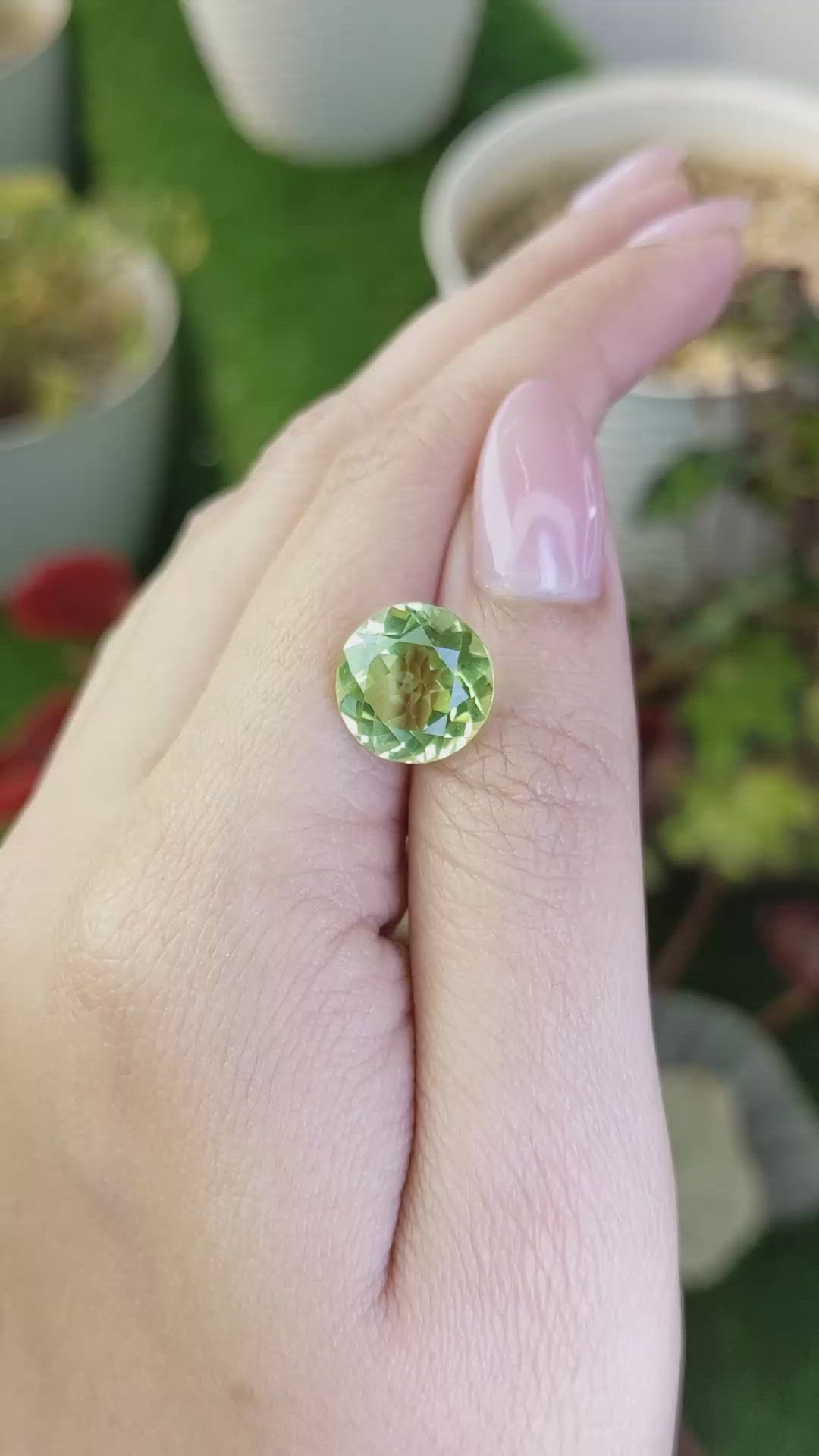 5.81 Ct. Green Prasiolite from Brazil Size Video