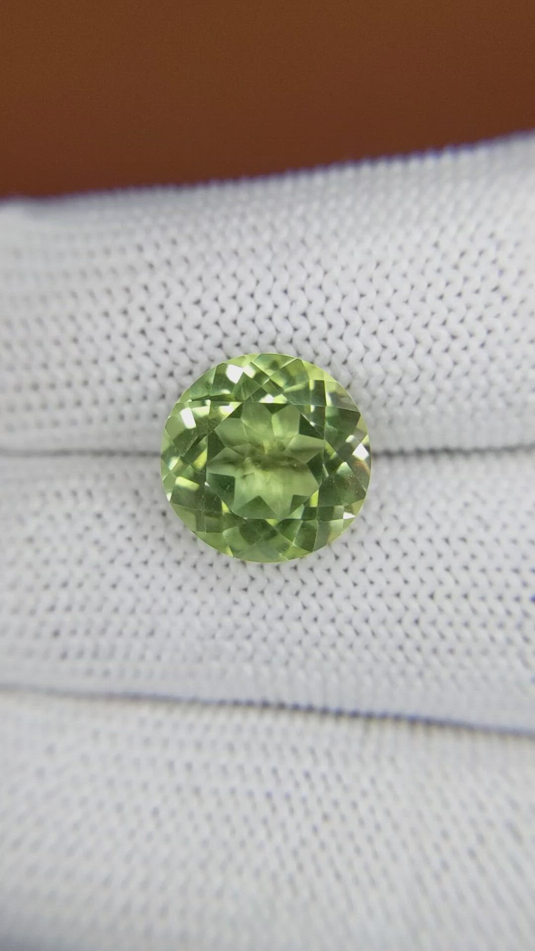 5.81 Ct. Green Prasiolite from Brazil Size Video