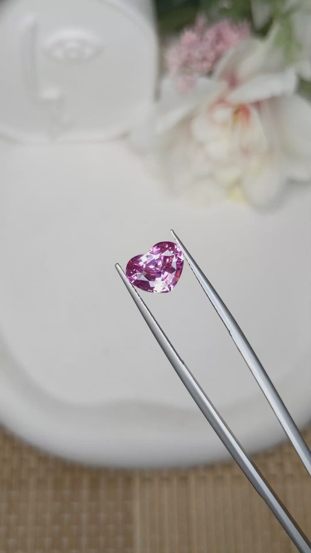 3.09 Ct. Pink Spinel from Ceylon (Sri Lanka) Size Video