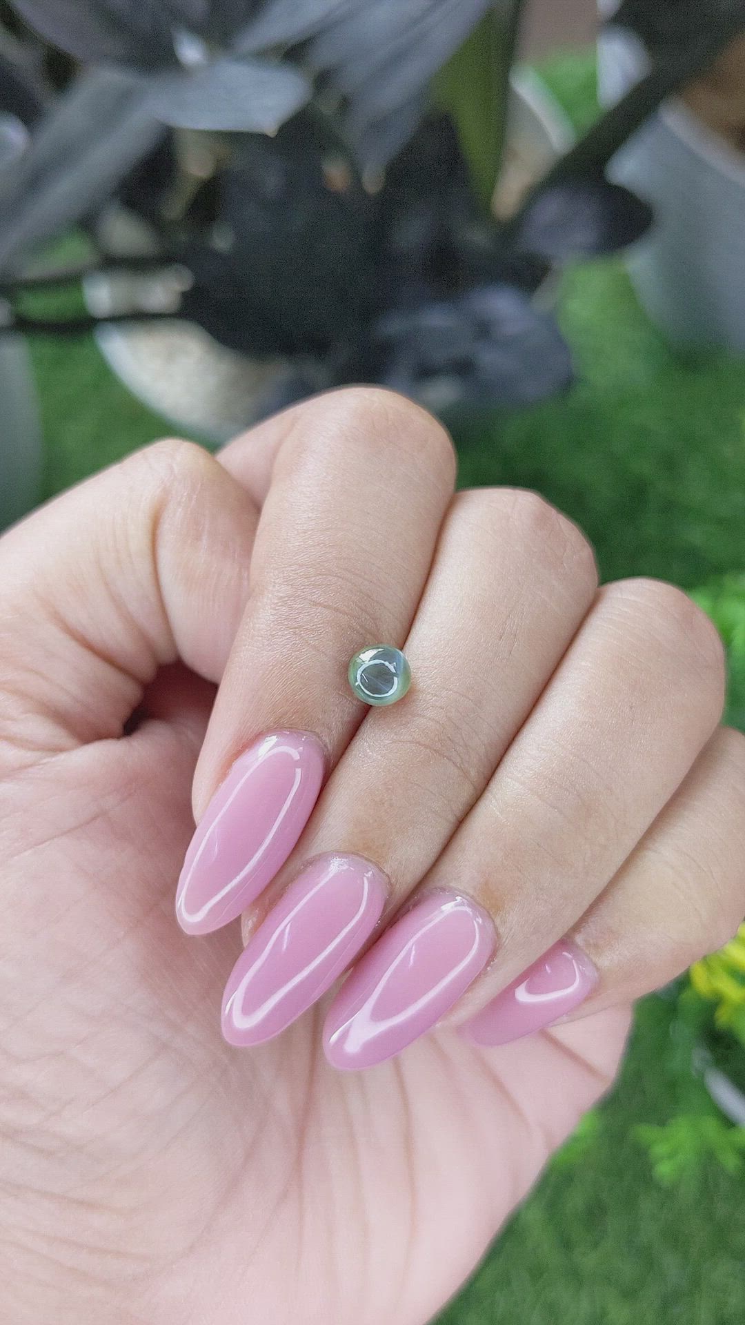 1.01 Ct. Cabochon Alexandrite from Madagascar Size Video