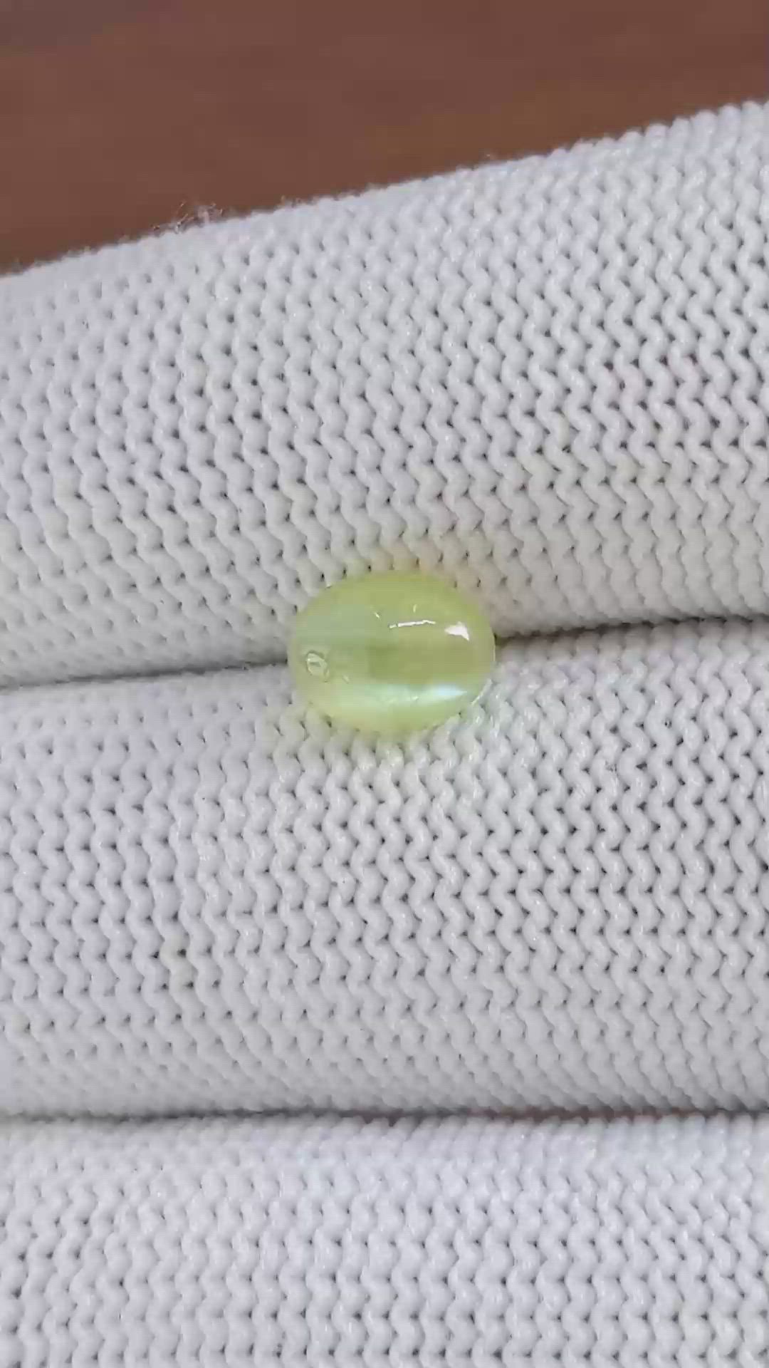 2.10 Ct. Greenish Yellow Cabochon Chrysoberyl from Madagascar Size Video