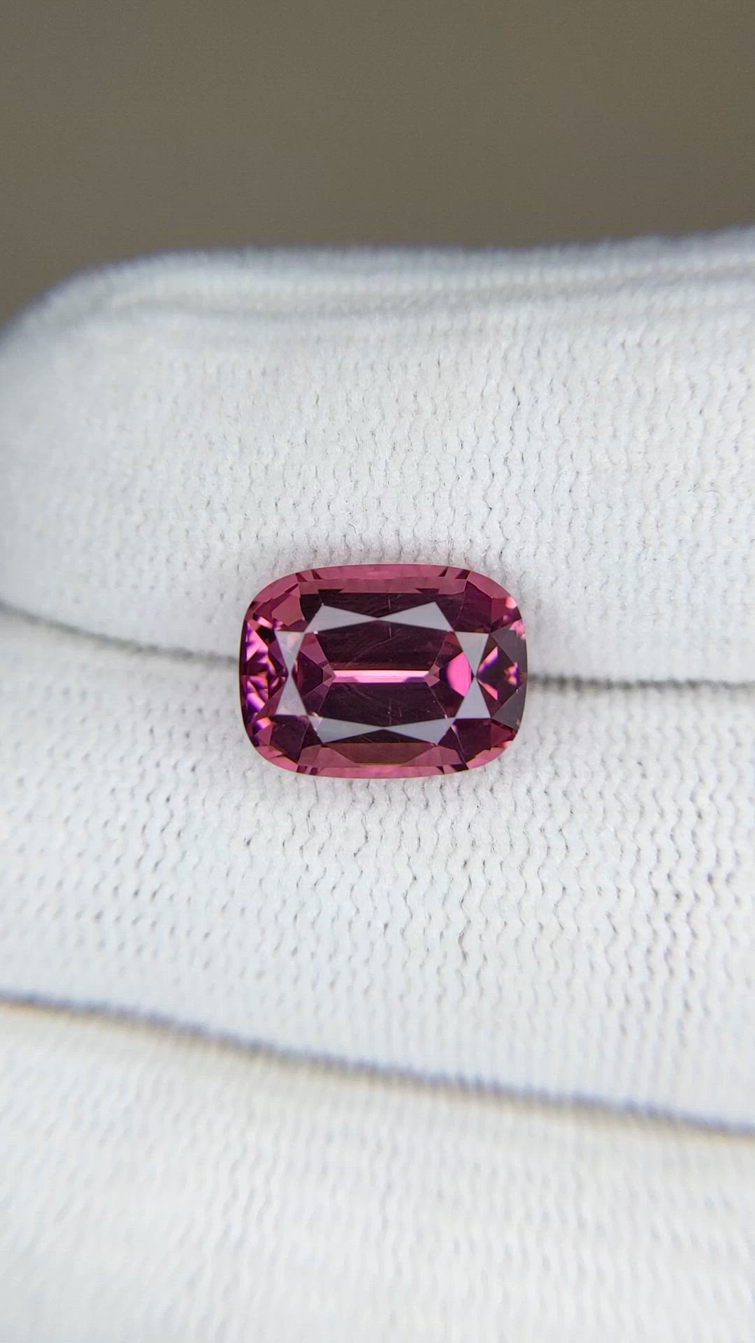 5.25 Ct. Purplish Pink Garnet from Tanzania Size Video