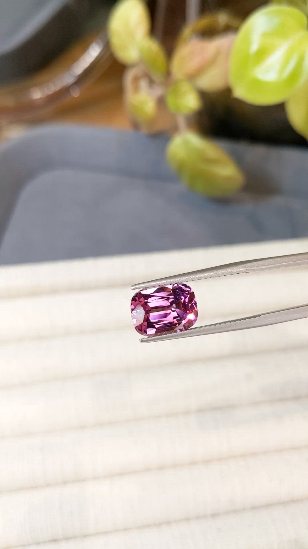 5.25 Ct. Purplish Pink Garnet from Tanzania Size Video