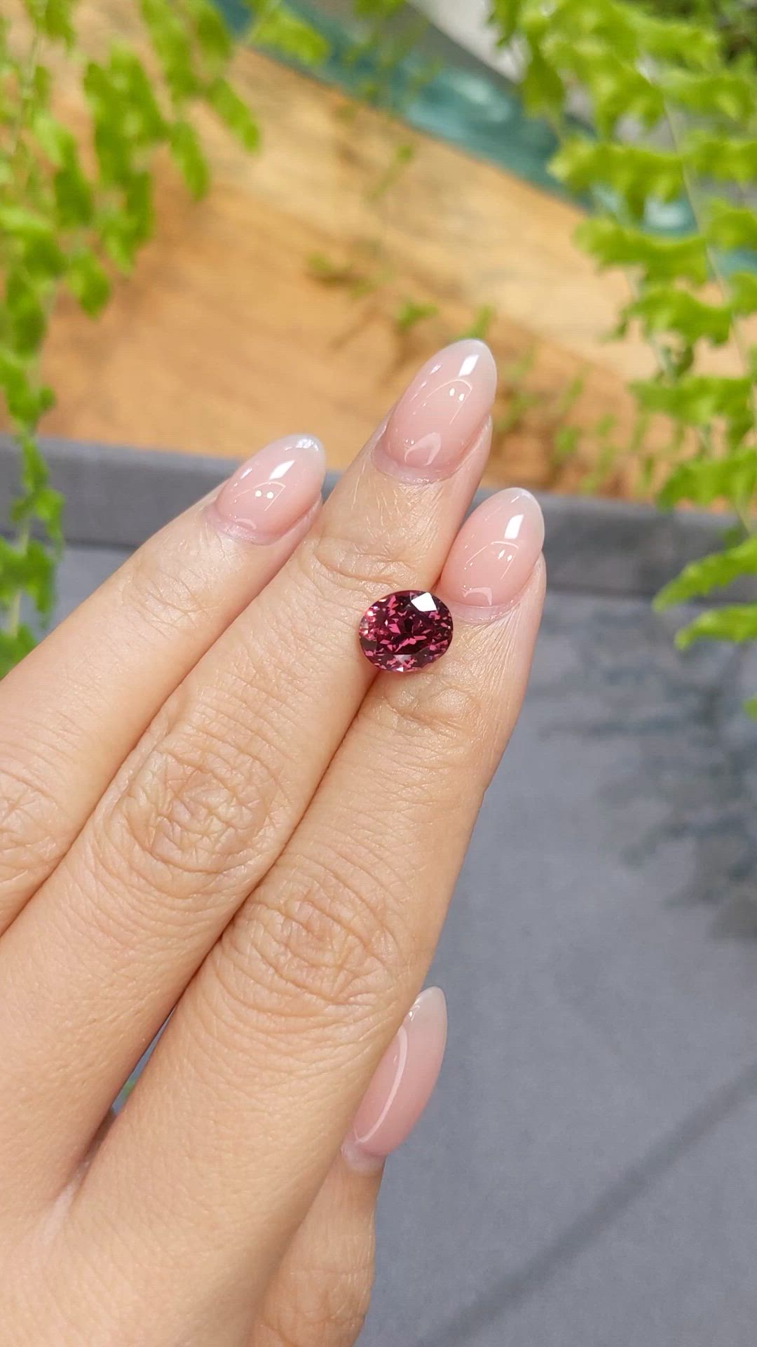 2.90 Ct. Pink Garnet from Tanzania Size Video
