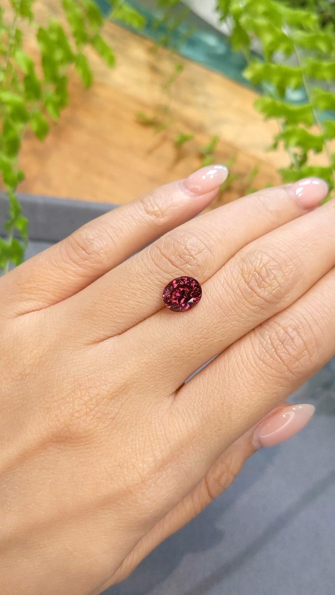 2.90 Ct. Pink Garnet from Tanzania Size Video