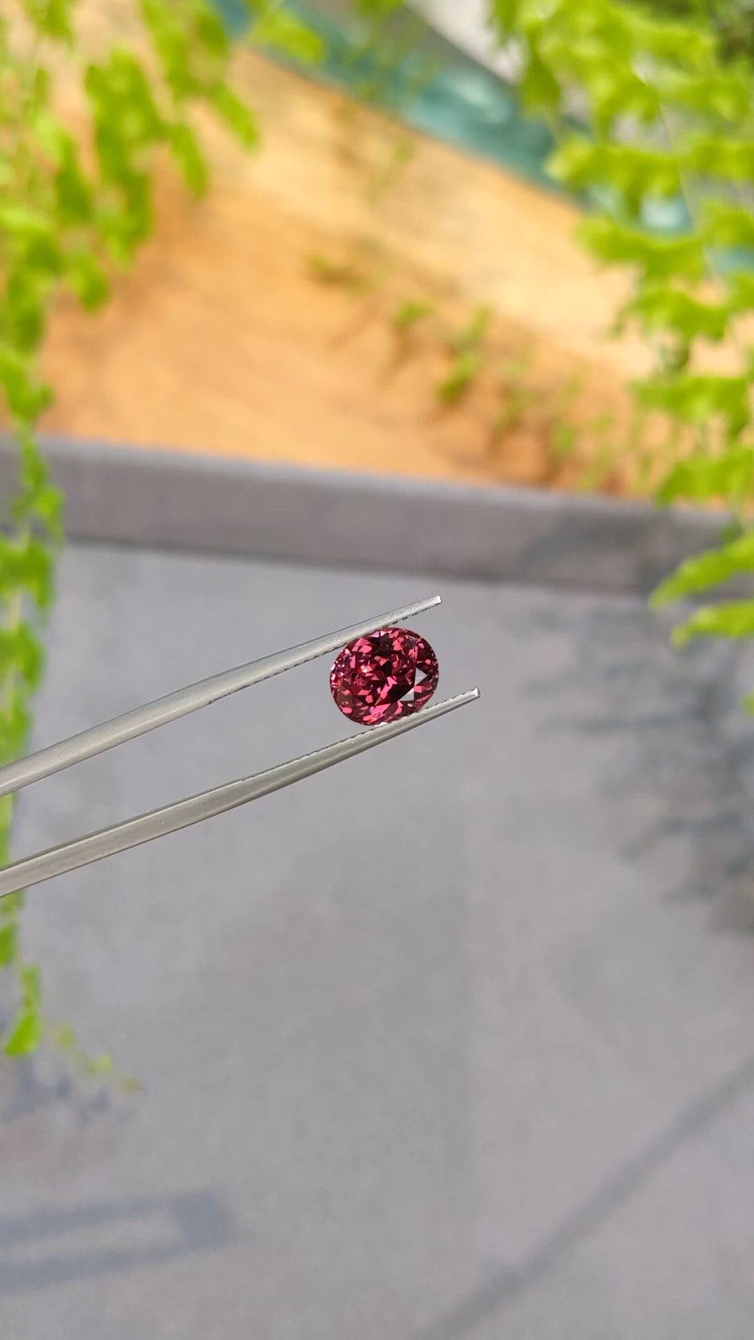2.90 Ct. Pink Garnet from Tanzania Size Video