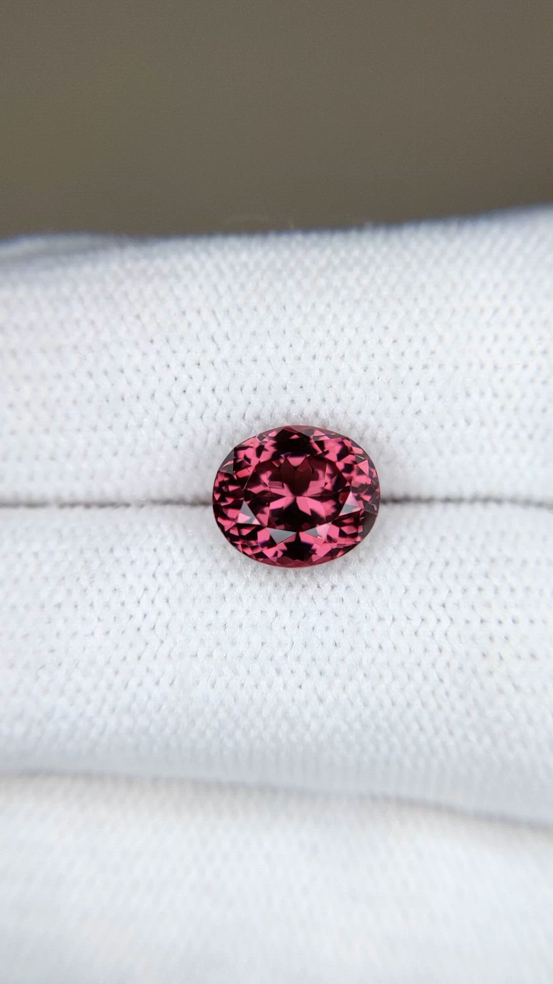 2.90 Ct. Pink Garnet from Tanzania Size Video