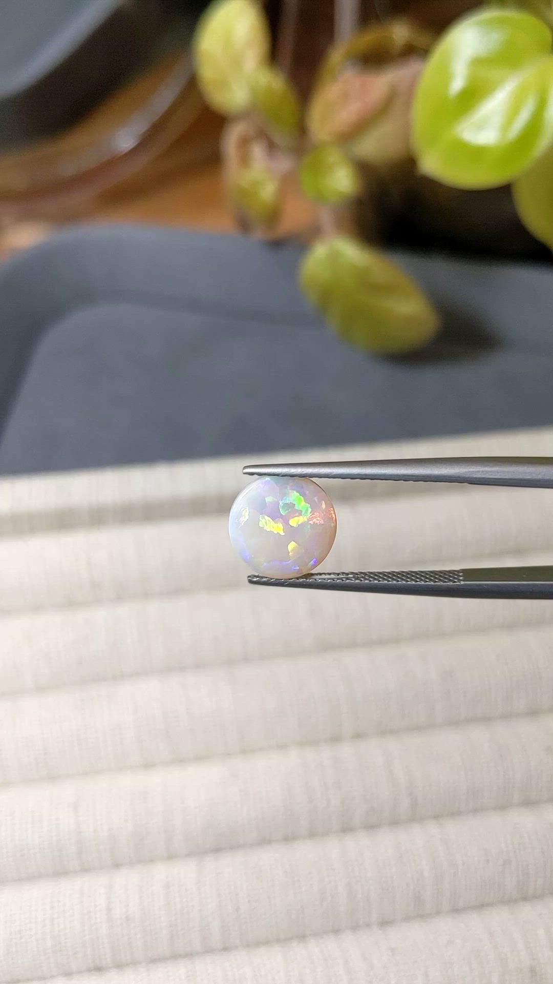 1.95 Ct. Multi Color Cabochon White Opal (Light Opal) from Australia Size Video