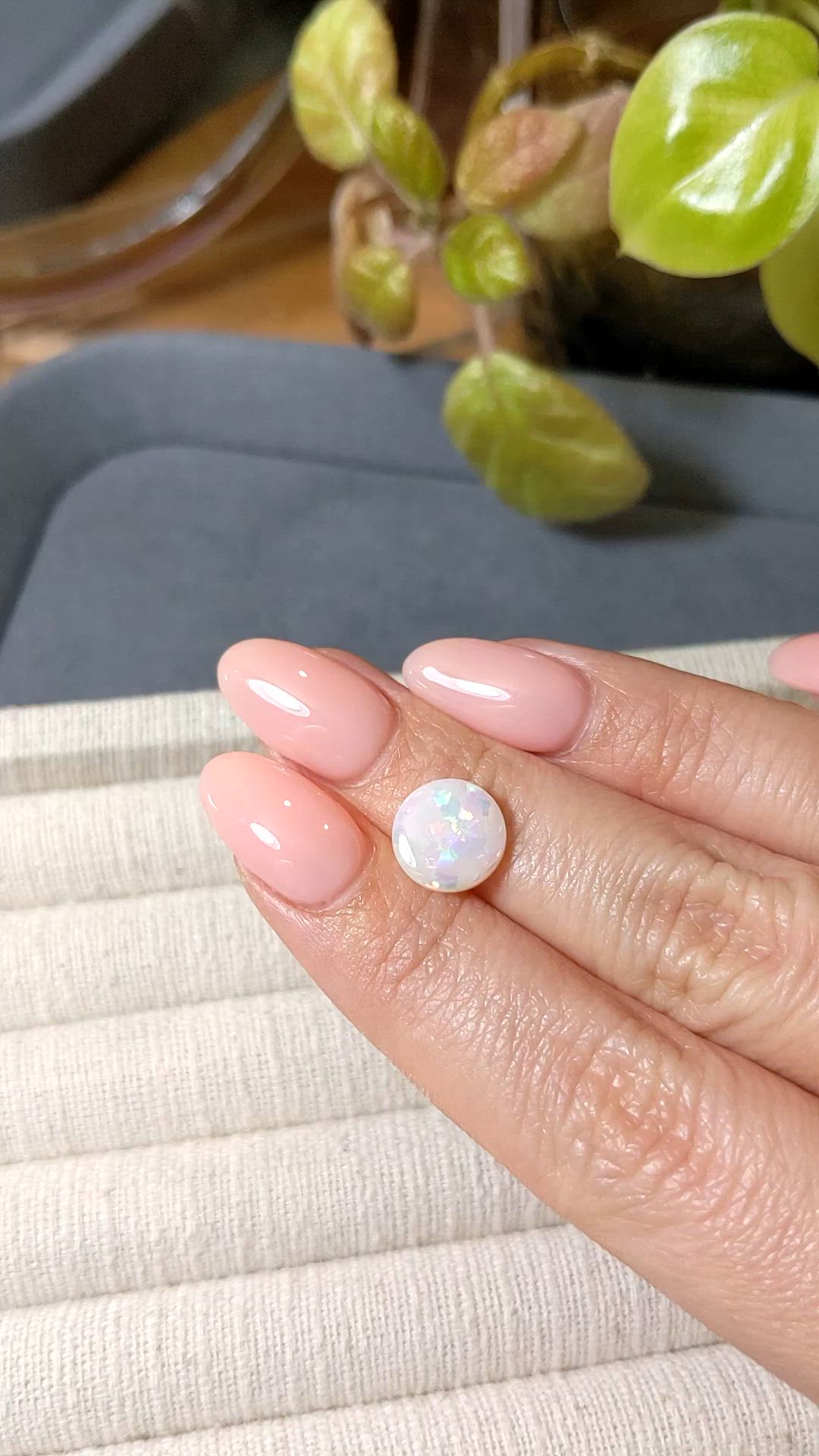 1.95 Ct. Multi Color Cabochon White Opal (Light Opal) from Australia Size Video