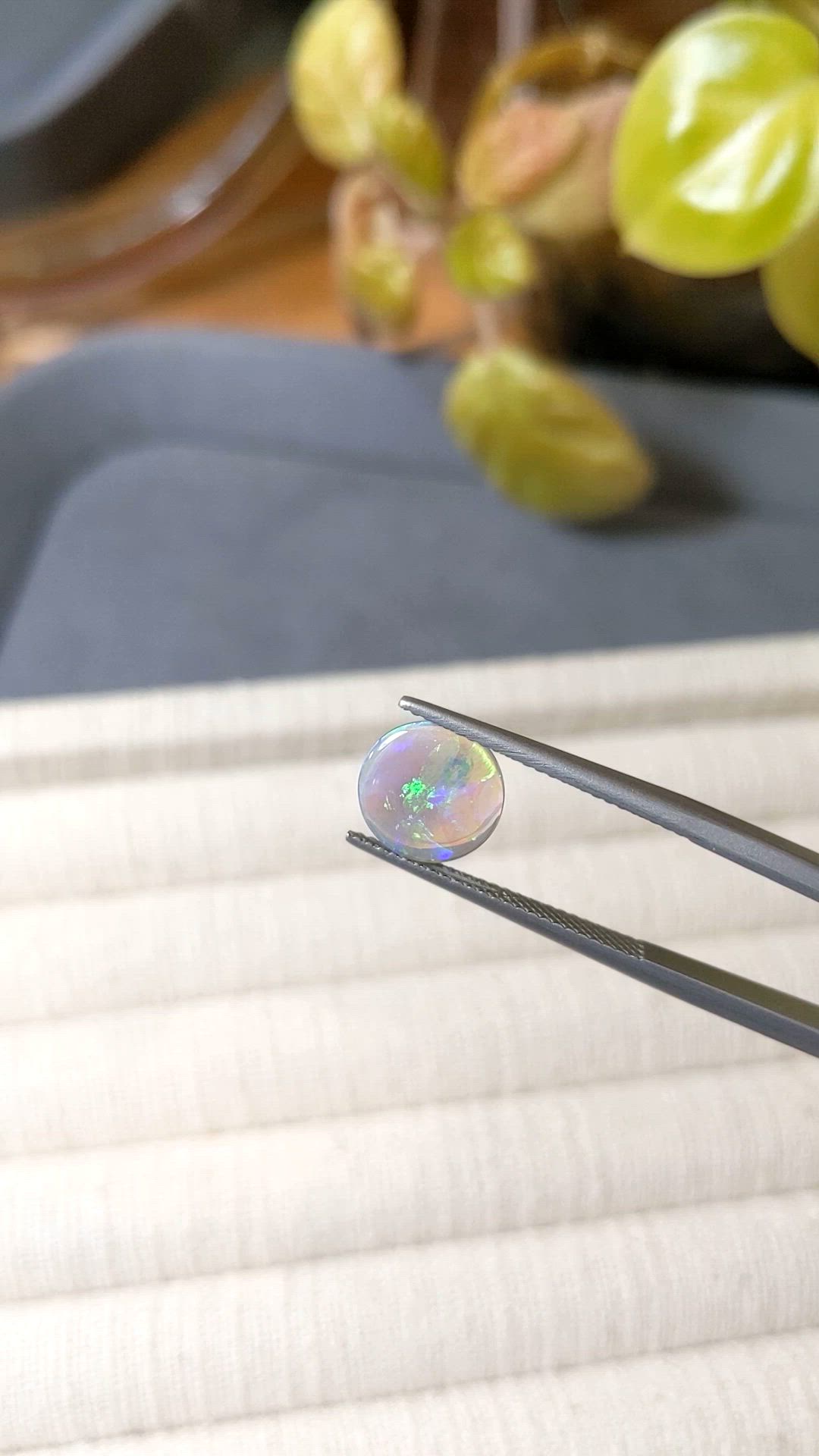 1.07 Ct. Multi Color Cabochon Crystal Opal (Jelly Opal) from Australia Size Video
