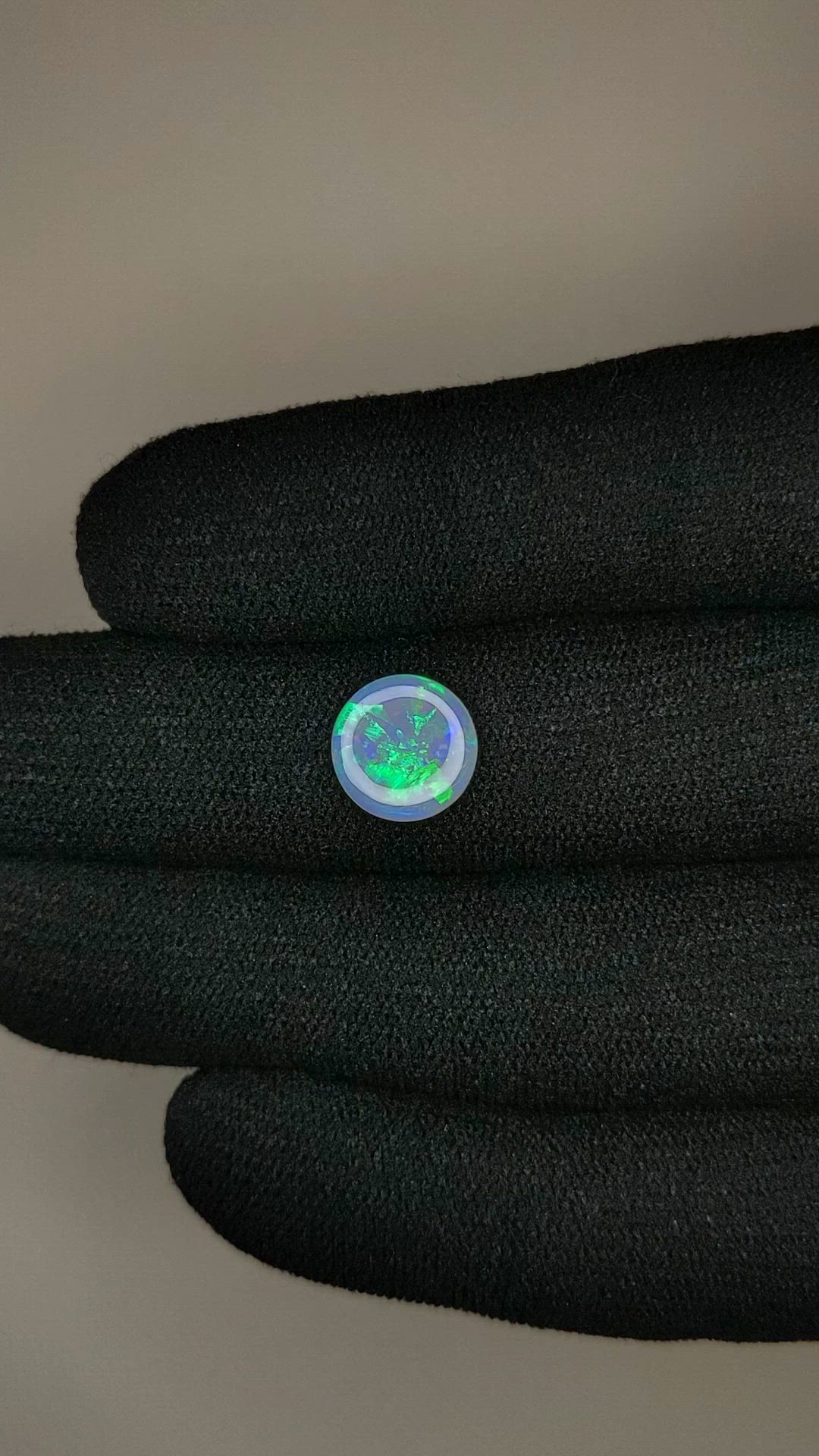 1.07 Ct. Multi Color Cabochon Crystal Opal (Jelly Opal) from Australia Size Video