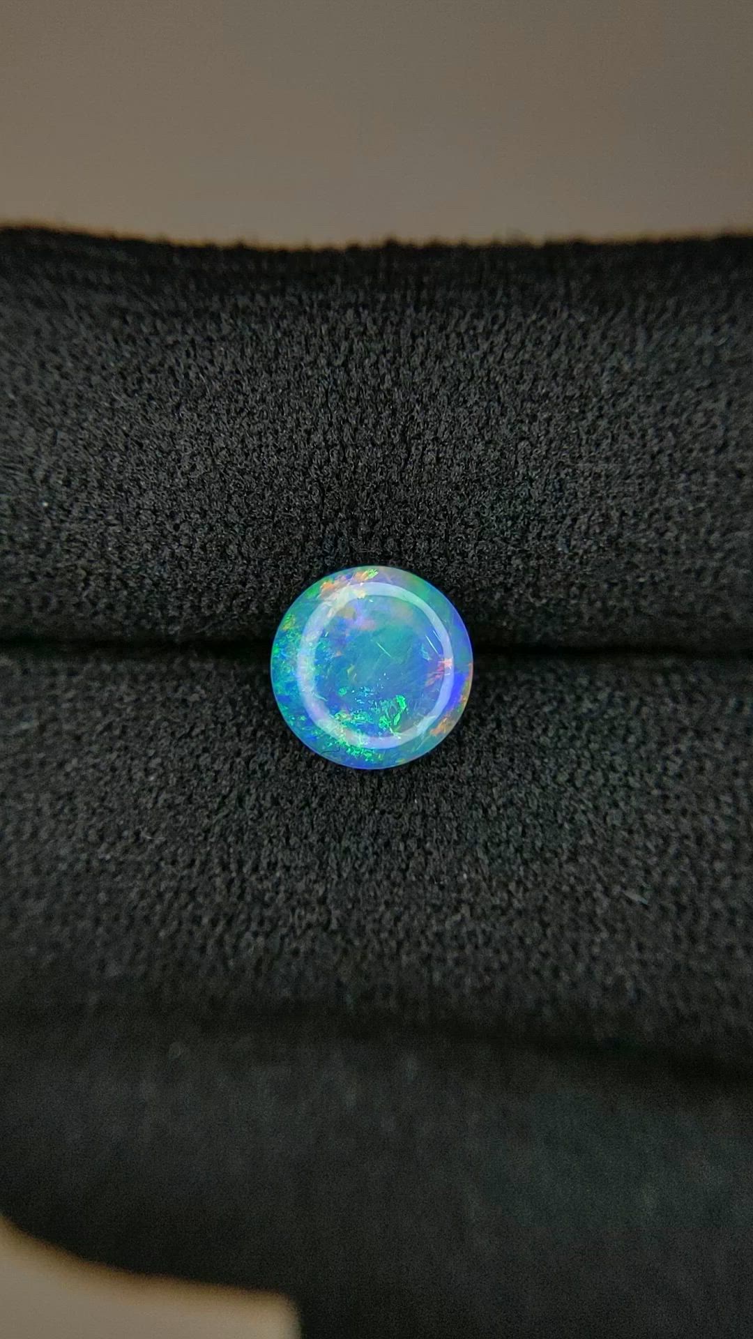 0.71 Ct. Multi Color Cabochon Crystal Opal (Jelly Opal) from Australia Size Video