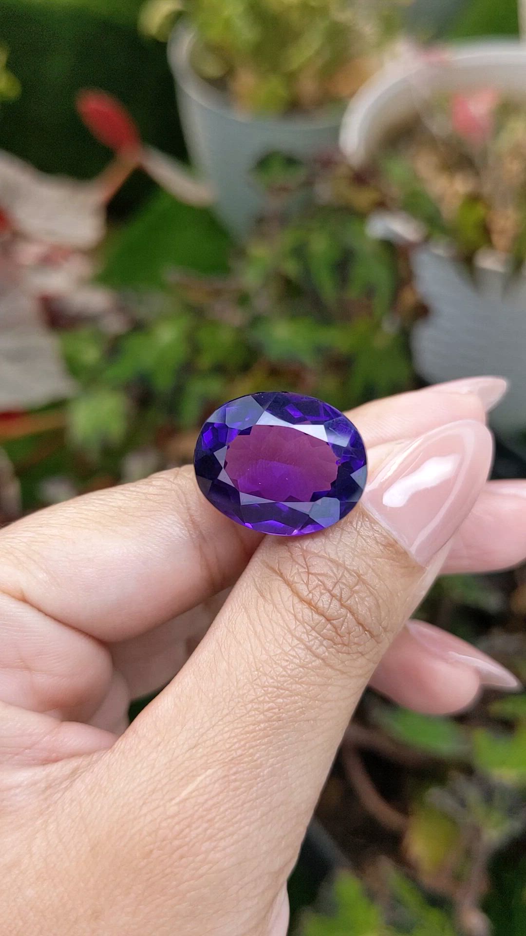 19.75 Ct. Purple Amethyst from Brazil Size Video