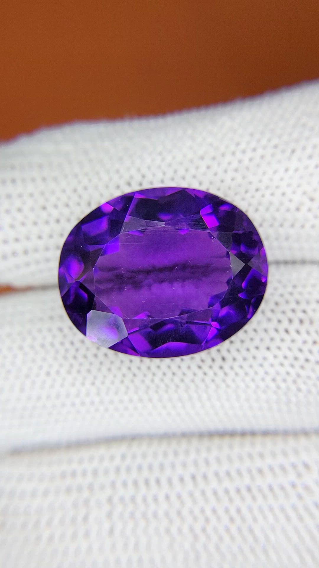 19.75 Ct. Purple Amethyst from Brazil Size Video