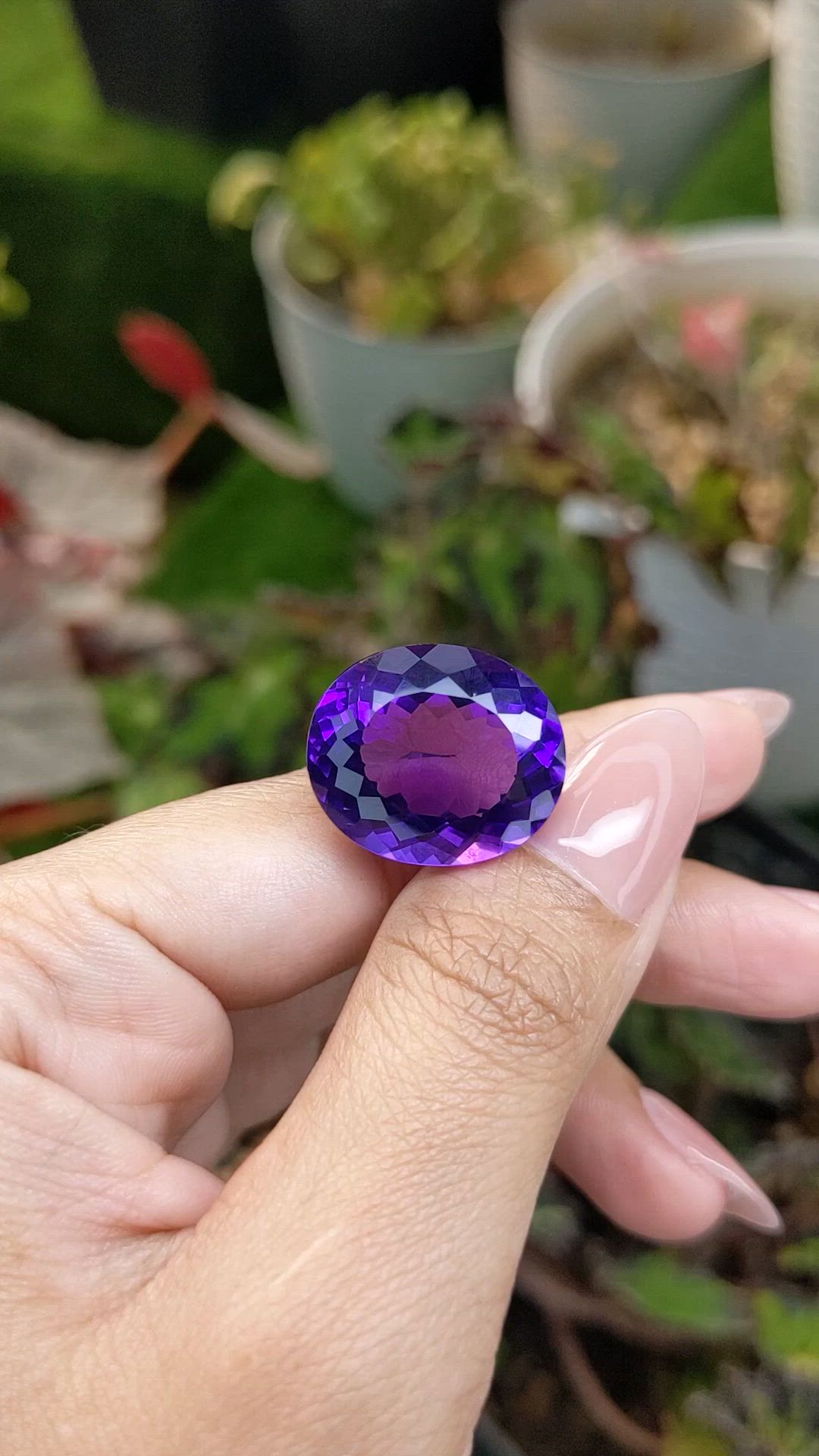 22.36 Ct. Purple Amethyst from Brazil Size Video